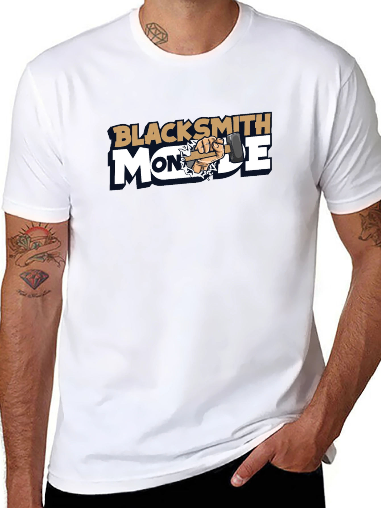 Blacksmith Mode T-Shirt - Black Cotton Blend