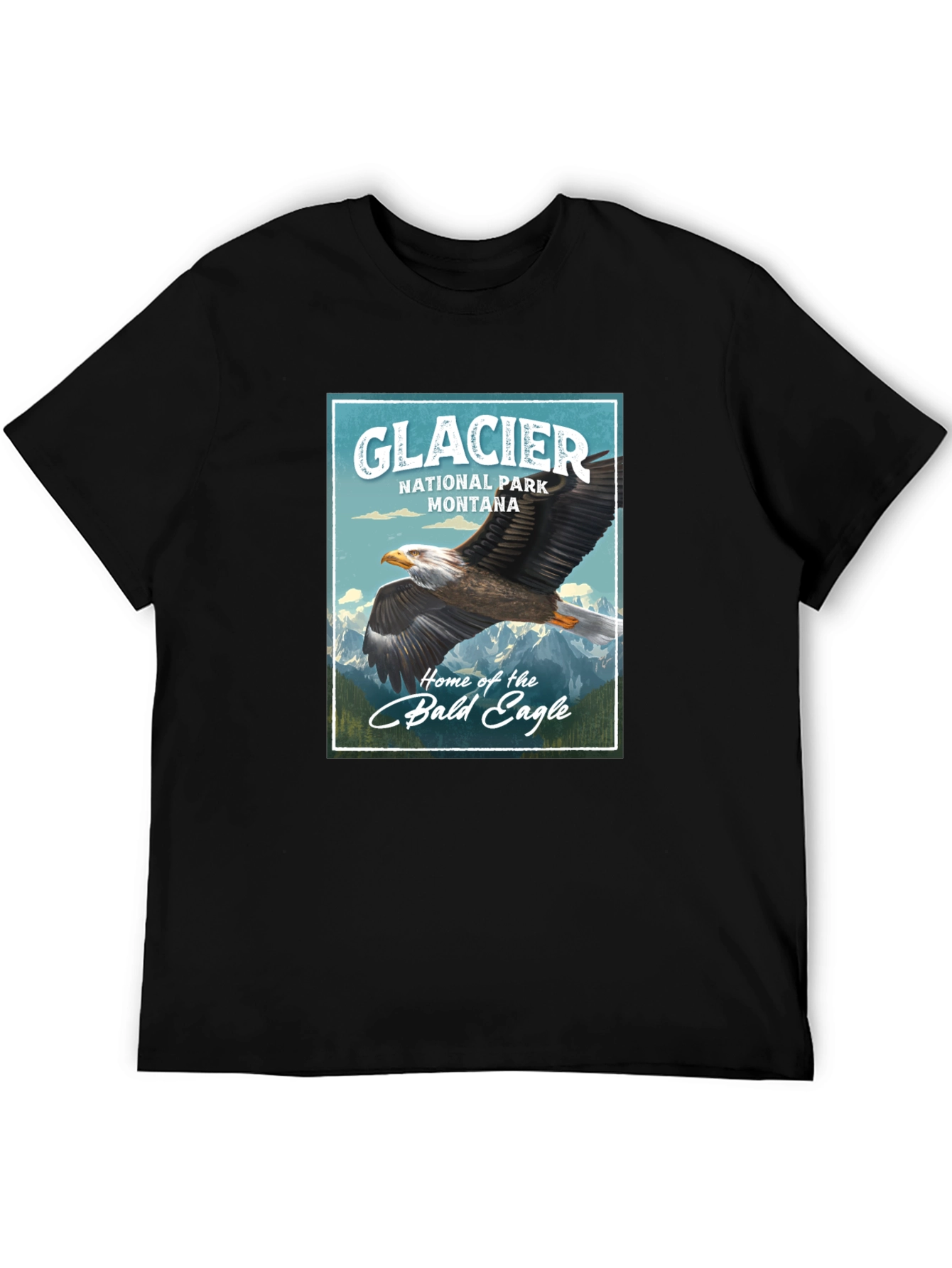 Glacier National Park Eagle Graphic T-Shirt