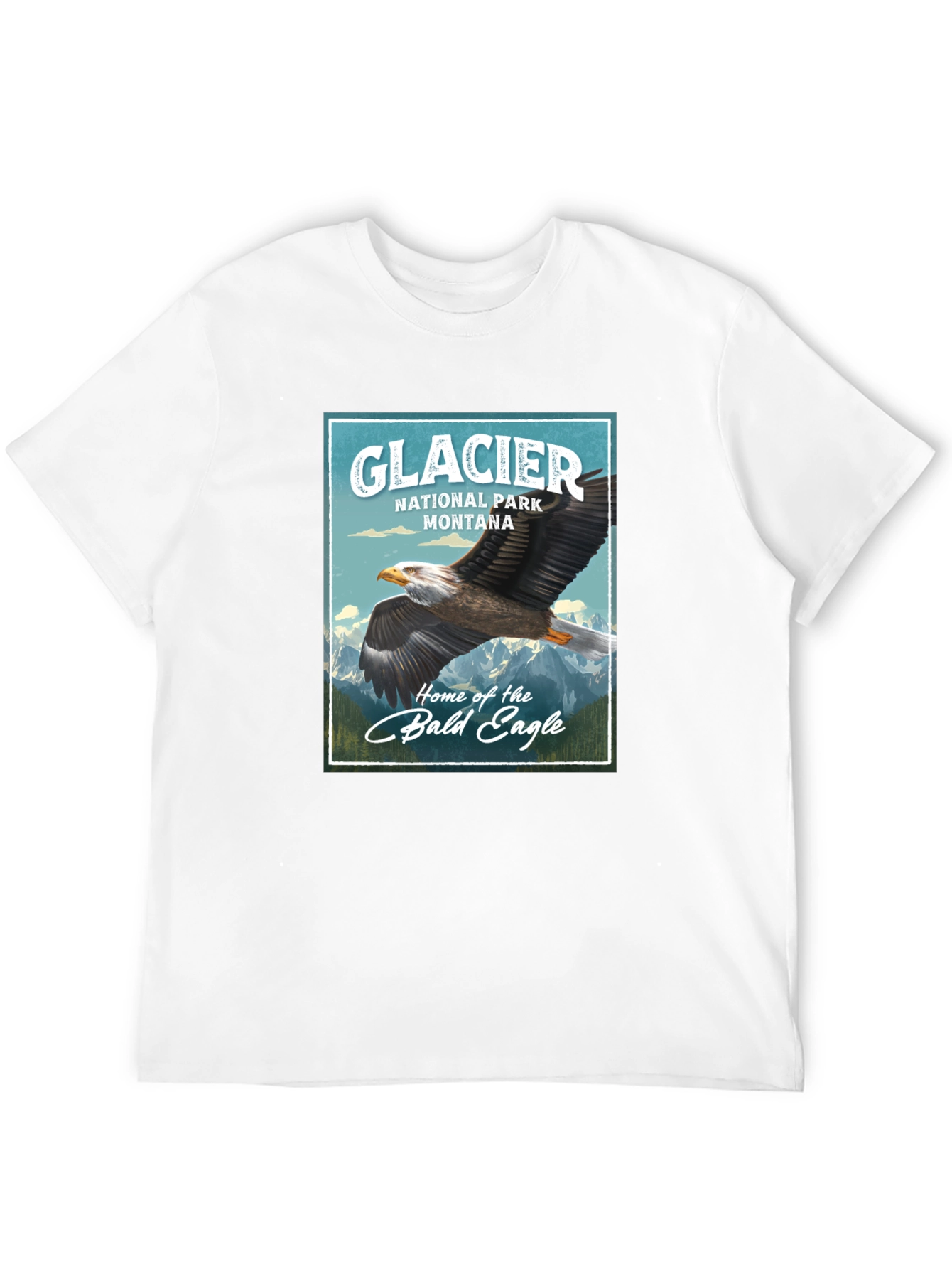 Glacier National Park Eagle Graphic T-Shirt