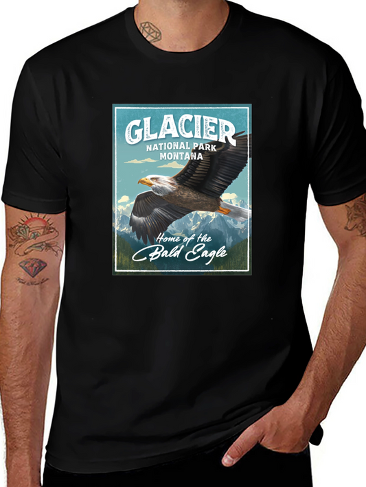 Glacier National Park Eagle Graphic T-Shirt