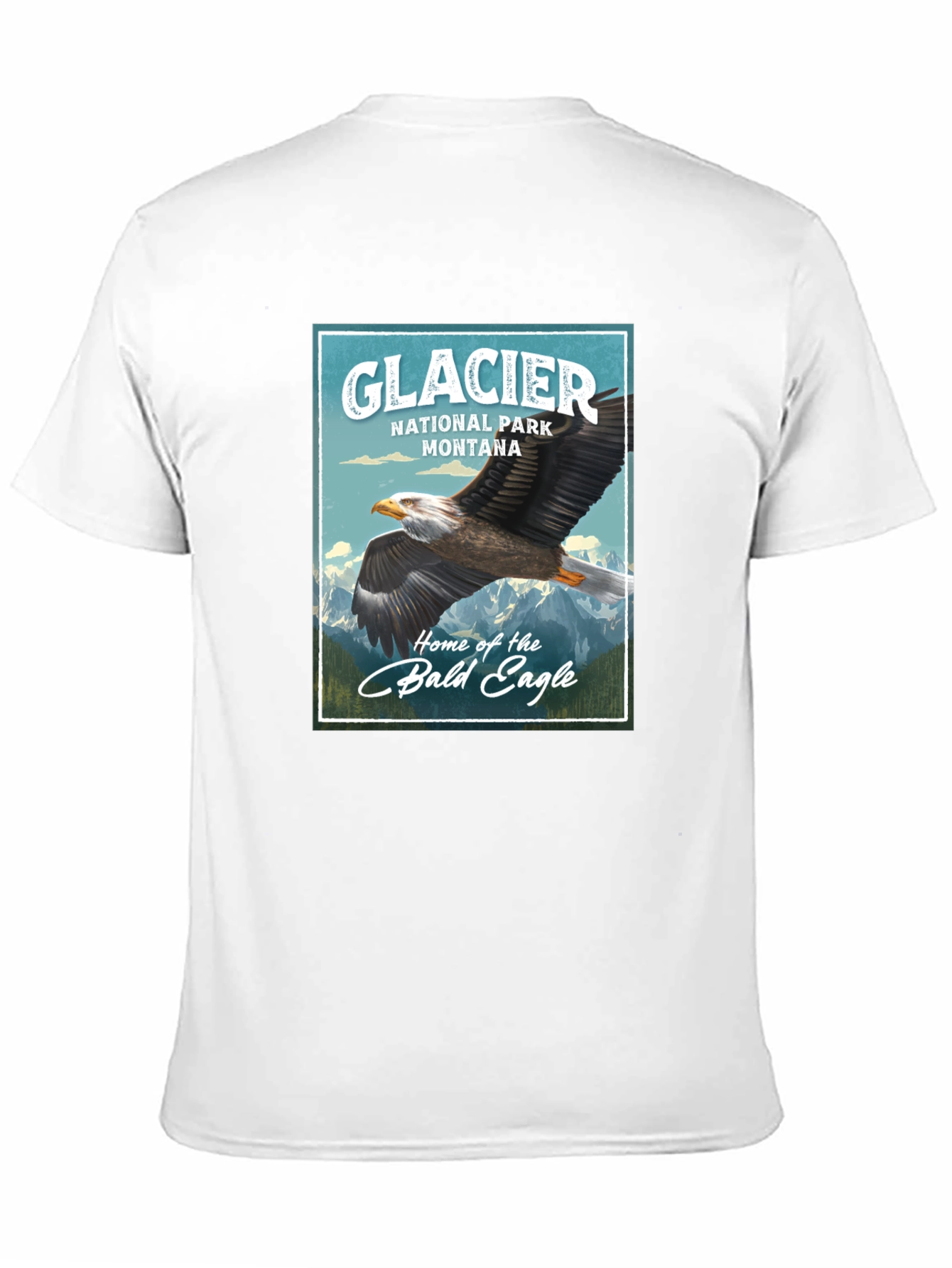 Glacier National Park Eagle Graphic T-Shirt
