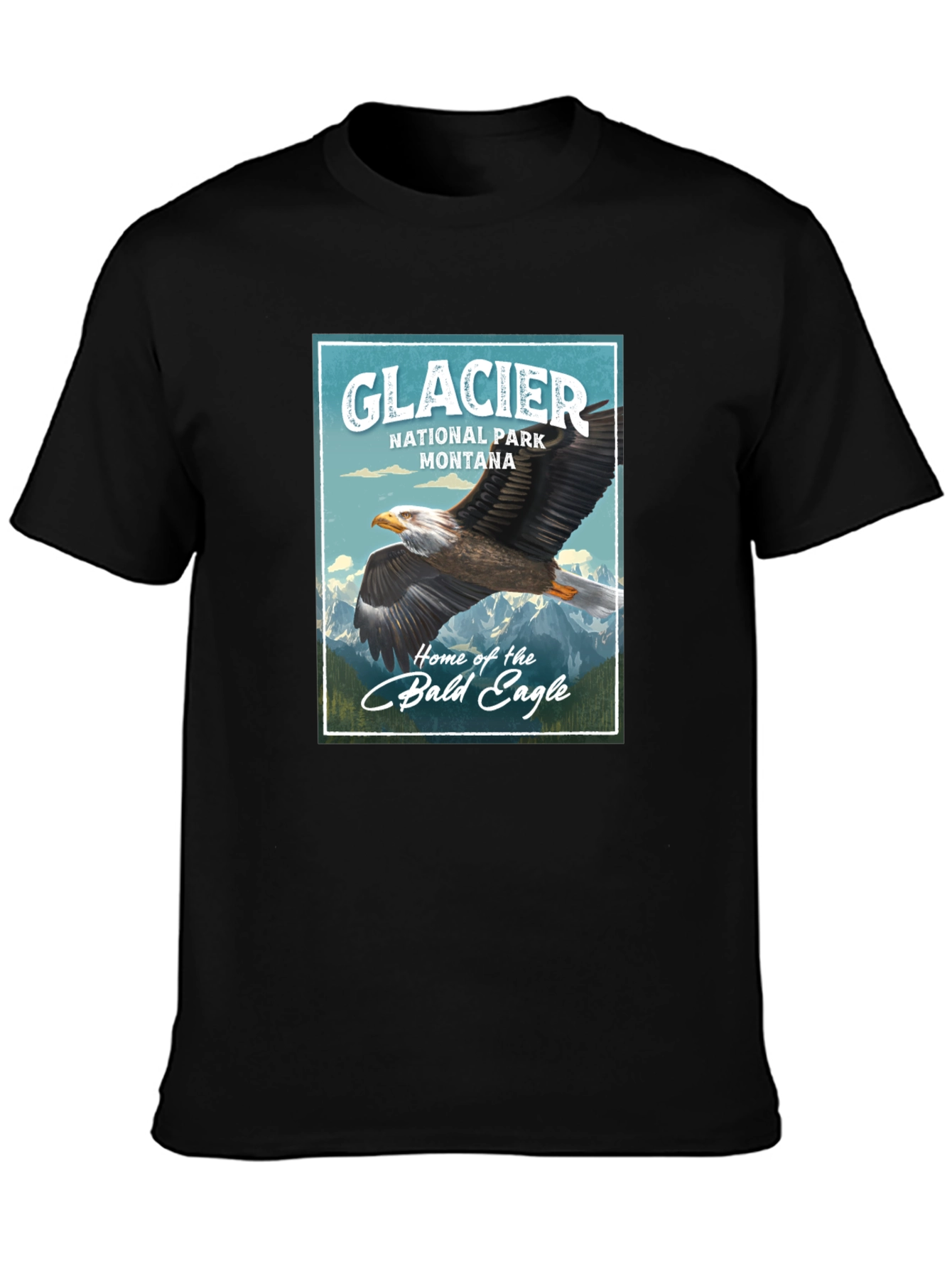 Glacier National Park Eagle Graphic T-Shirt