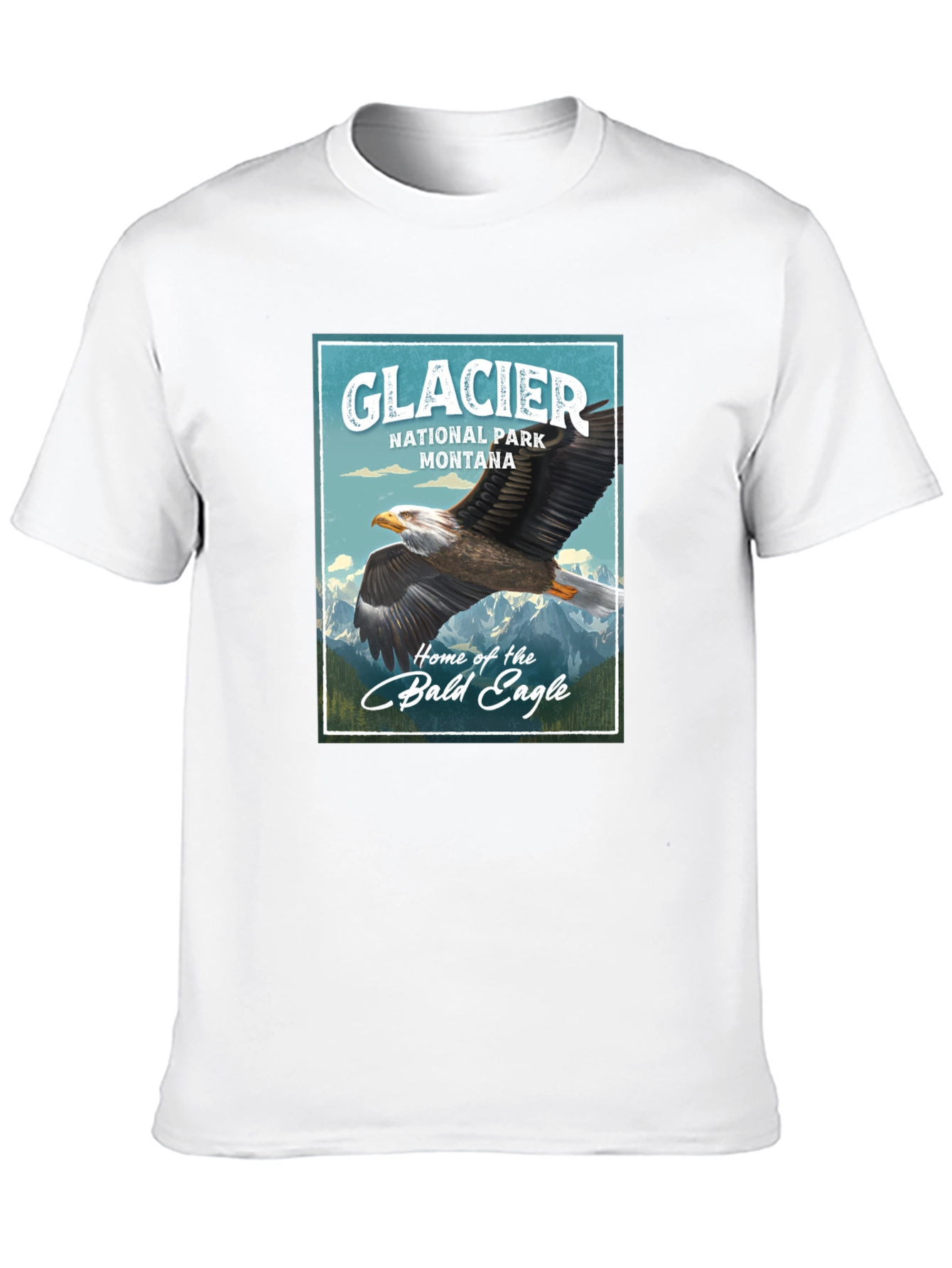 Glacier National Park Eagle Graphic T-Shirt