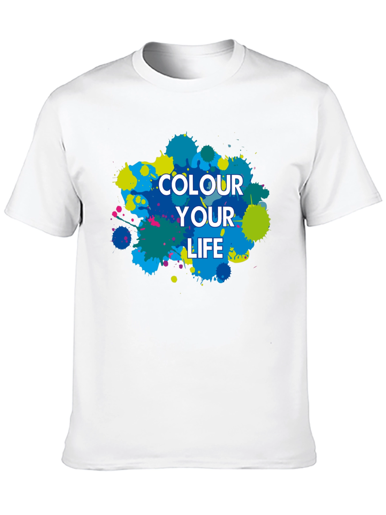 Colour Your Life Black Graphic T-Shirt