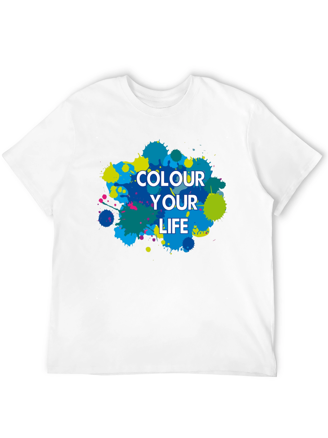 Colour Your Life Black Graphic T-Shirt