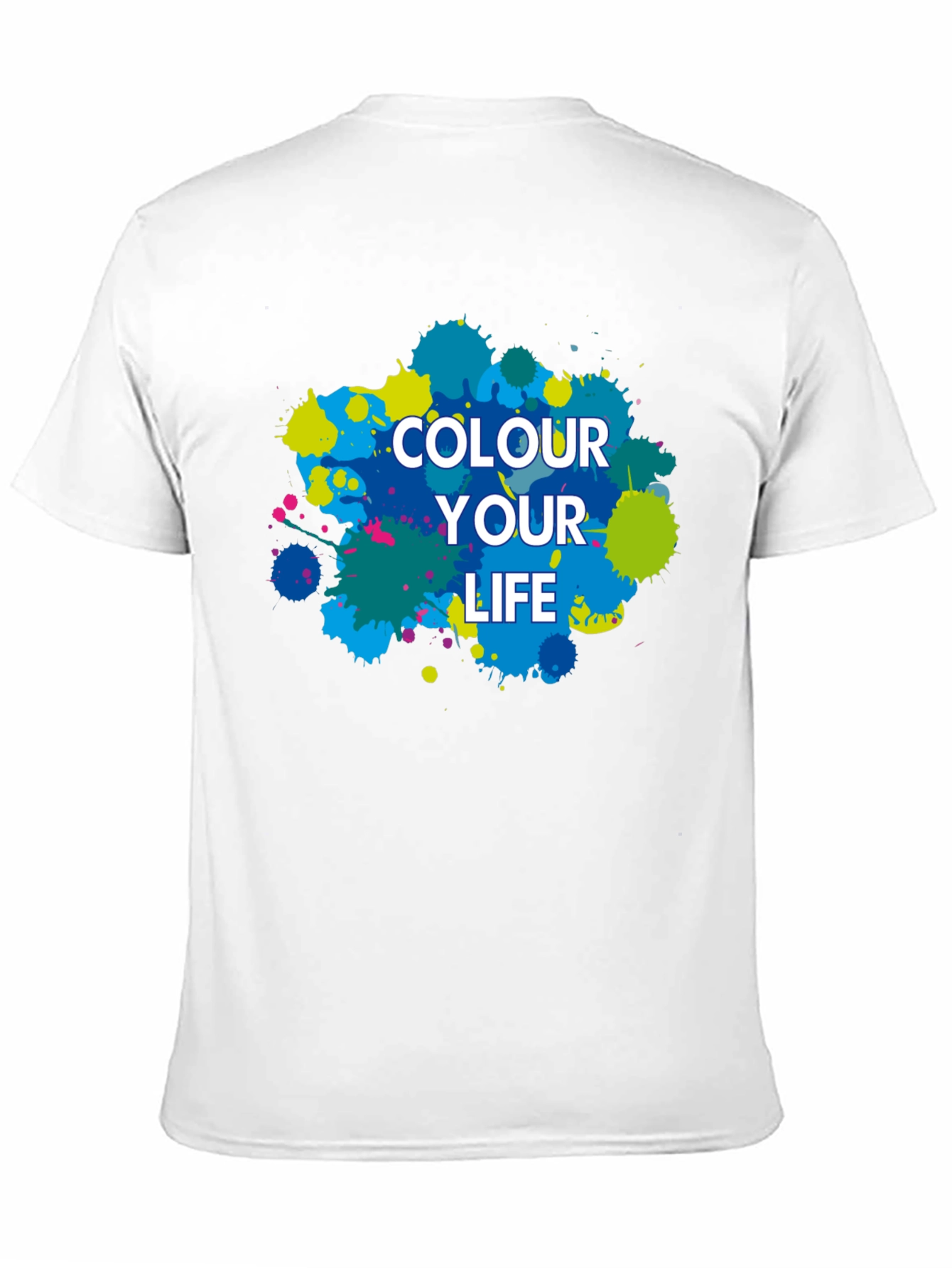 Colour Your Life Black Graphic T-Shirt