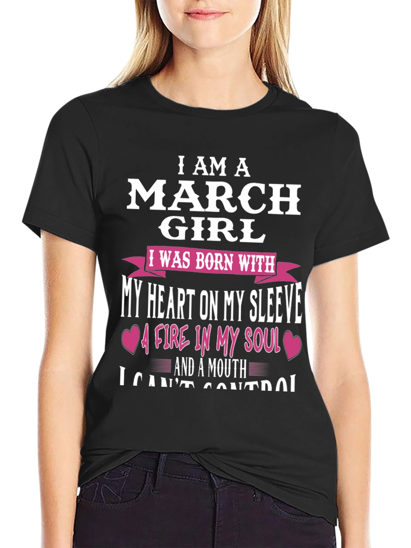 March Girl Graphic Tee - Heart On My Sleeve