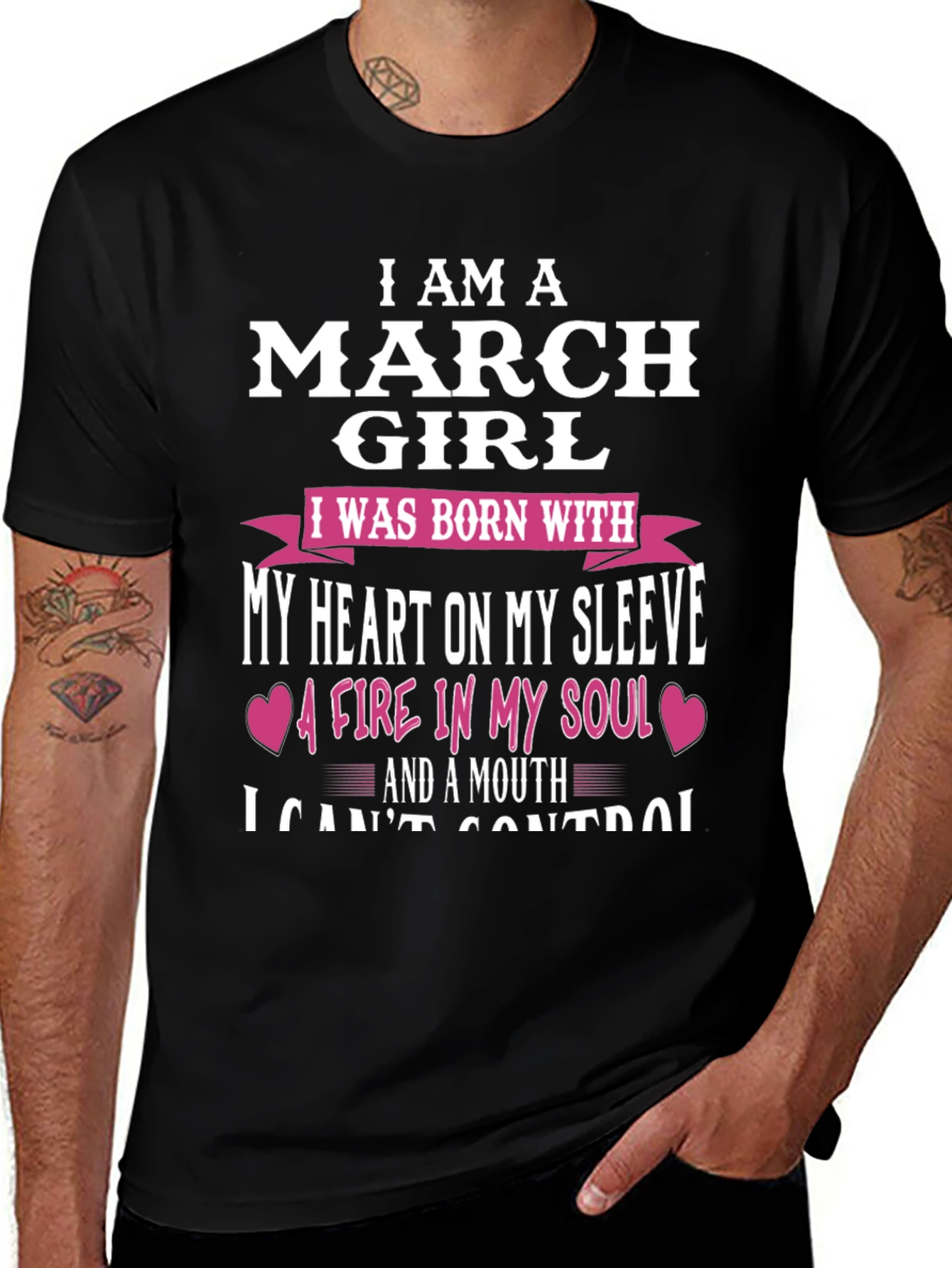 March Girl Graphic Tee - Heart On My Sleeve