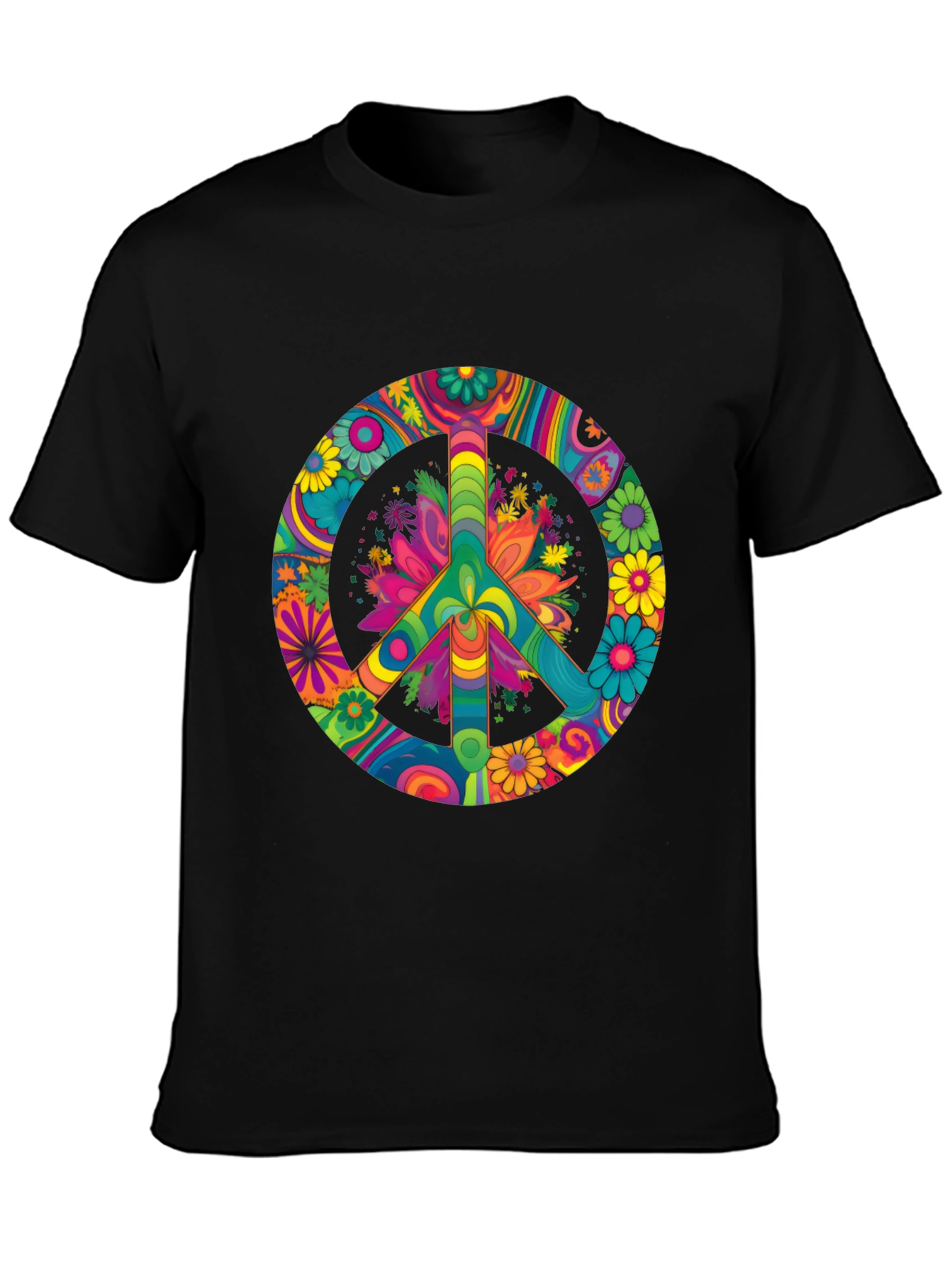 Psychedelic Peace Sign Graphic Tee