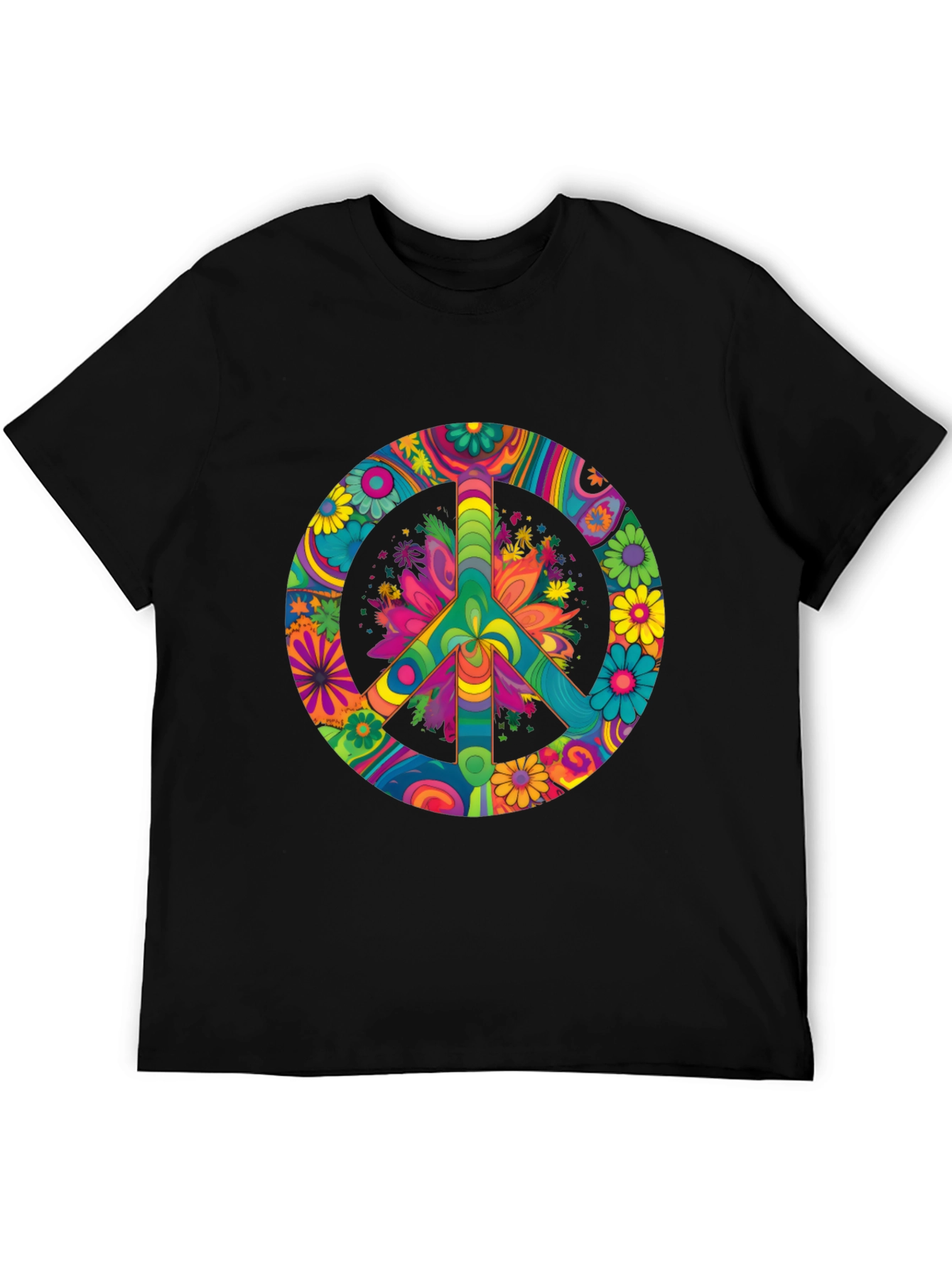 Psychedelic Peace Sign Graphic Tee