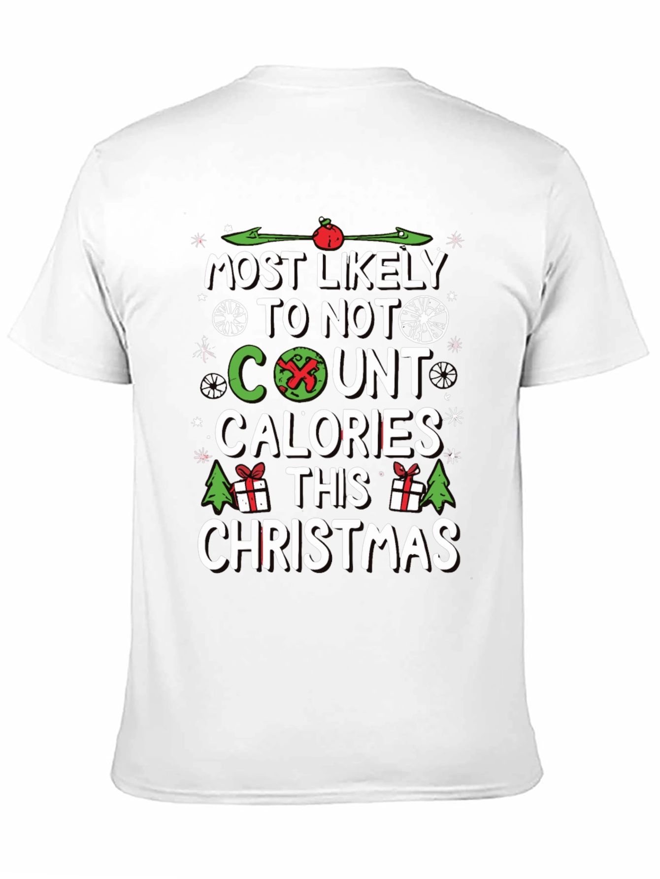 Funny Christmas Calorie Counting T-Shirt
