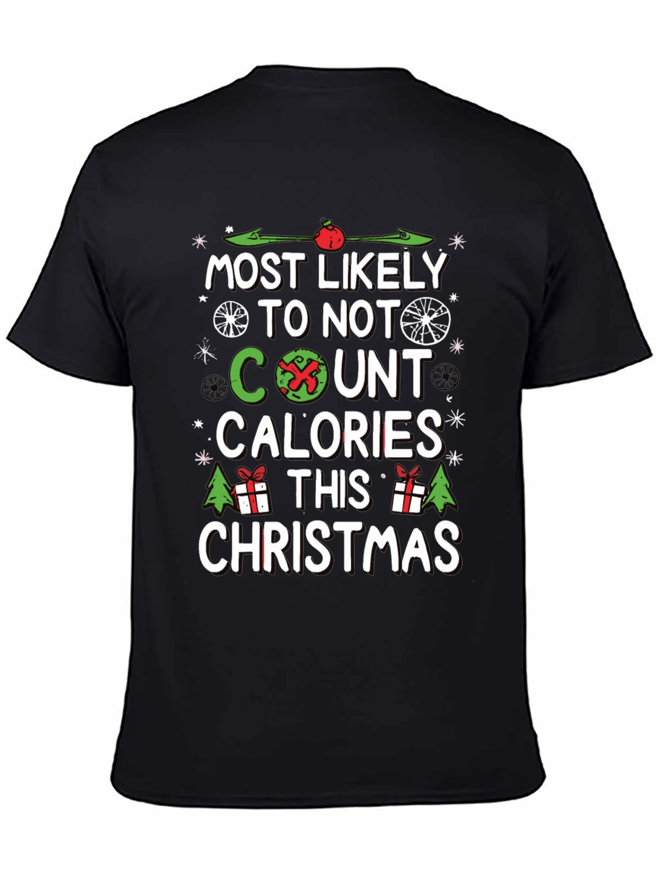 Funny Christmas Calorie Counting T-Shirt