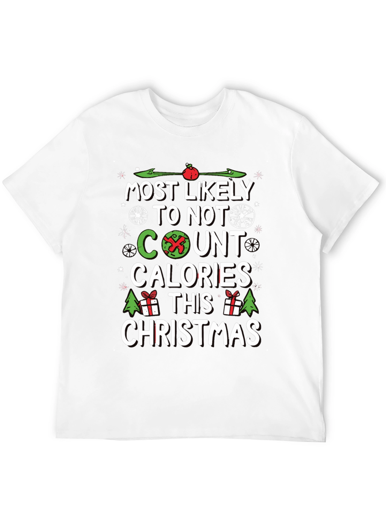 Funny Christmas Calorie Counting T-Shirt