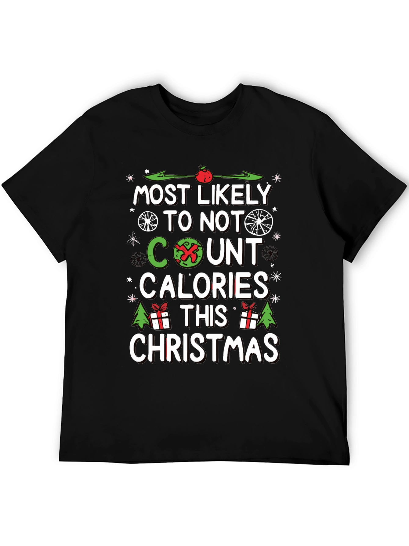 Funny Christmas Calorie Counting T-Shirt