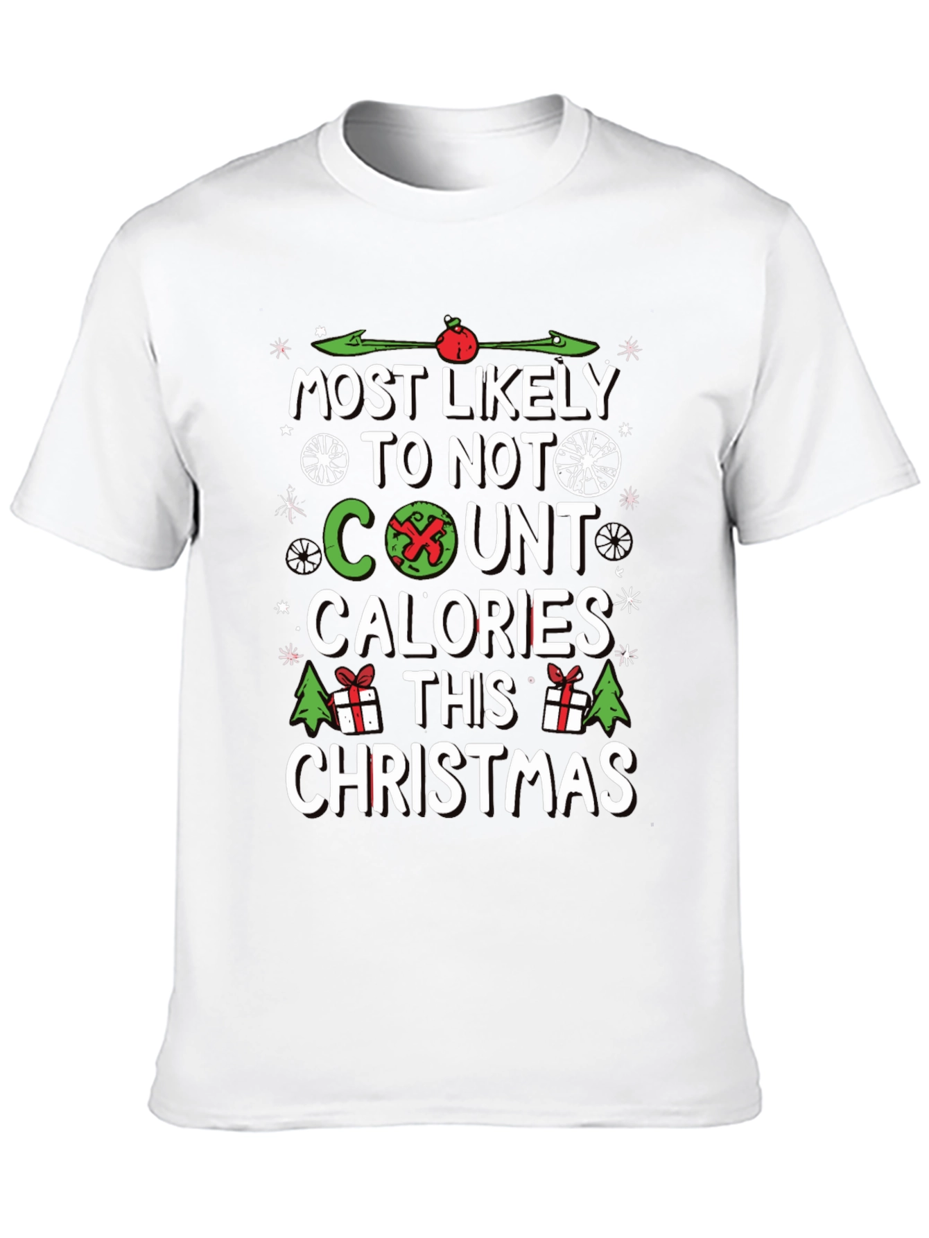 Funny Christmas Calorie Counting T-Shirt