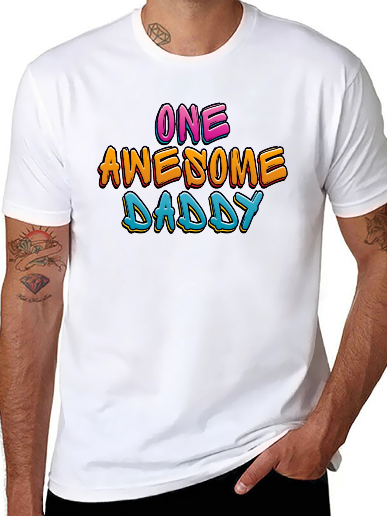 One Awesome Daddy T-Shirt - Graphic Print