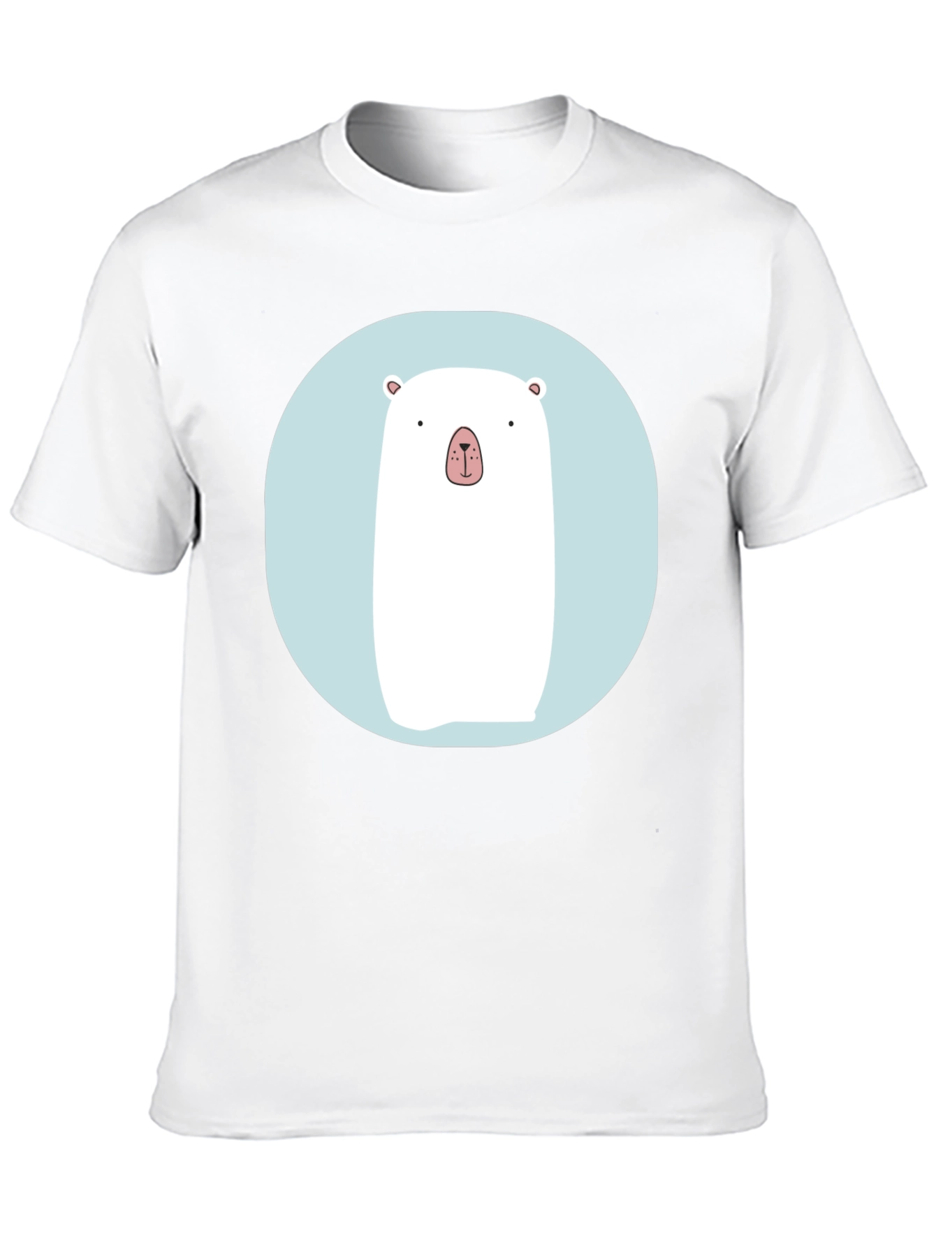 Cute Polar Bear Graphic T-Shirt - Black