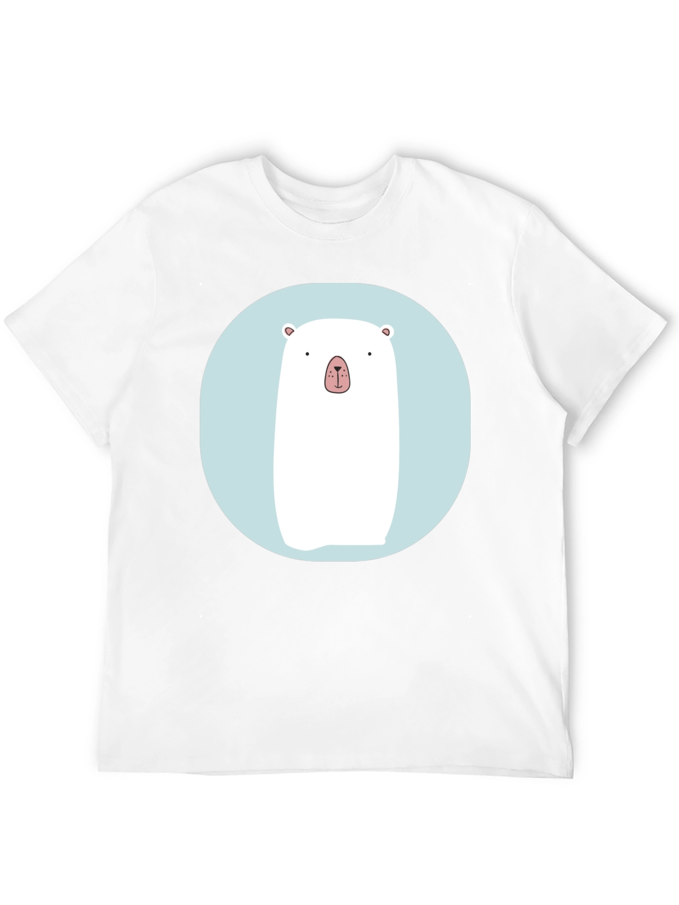 Cute Polar Bear Graphic T-Shirt - Black