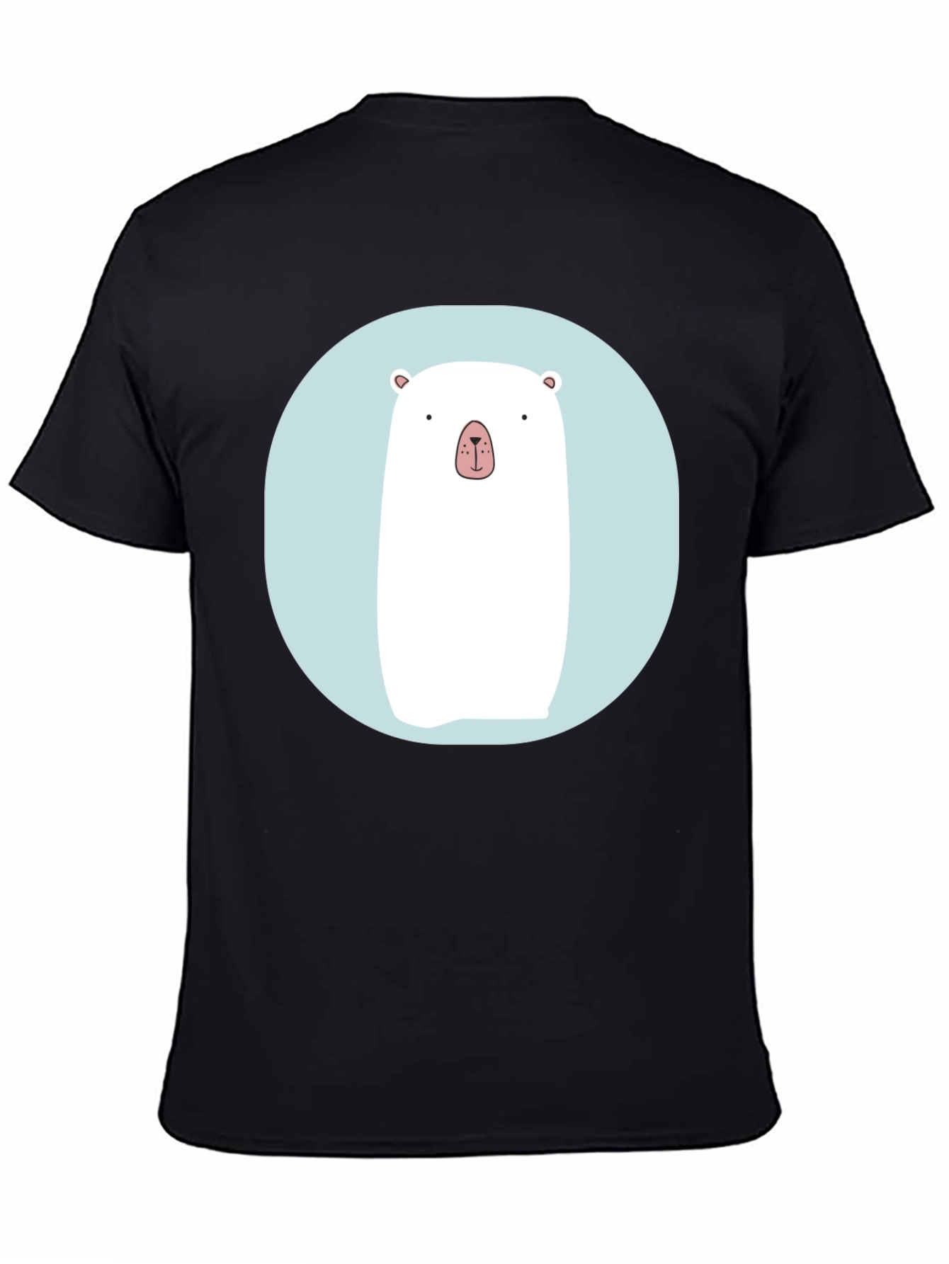 Cute Polar Bear Graphic T-Shirt - Black