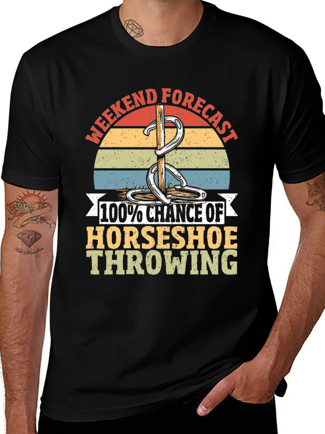 Horseshoe Throwing T-Shirt - Weekend Forecast Tee