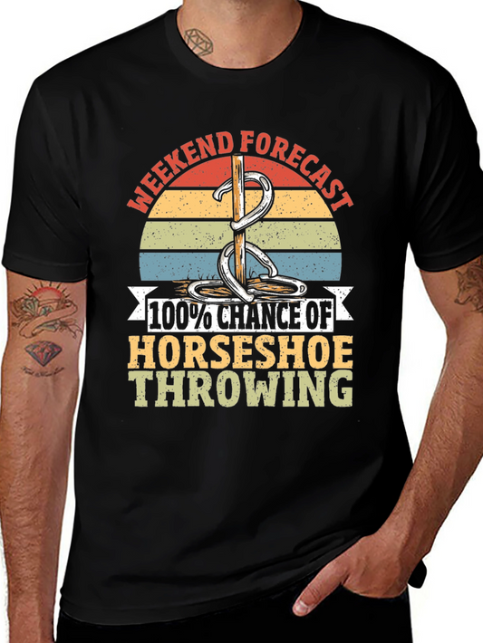 Horseshoe Throwing T-Shirt - Weekend Forecast Tee