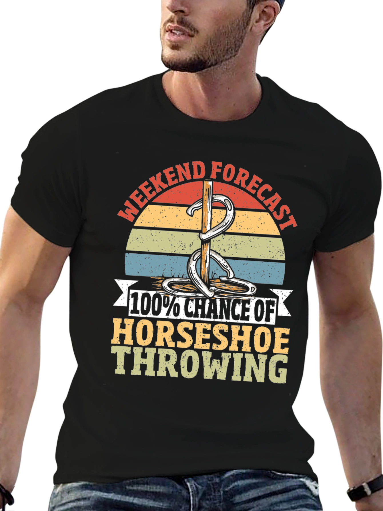 Horseshoe Throwing T-Shirt - Weekend Forecast Tee