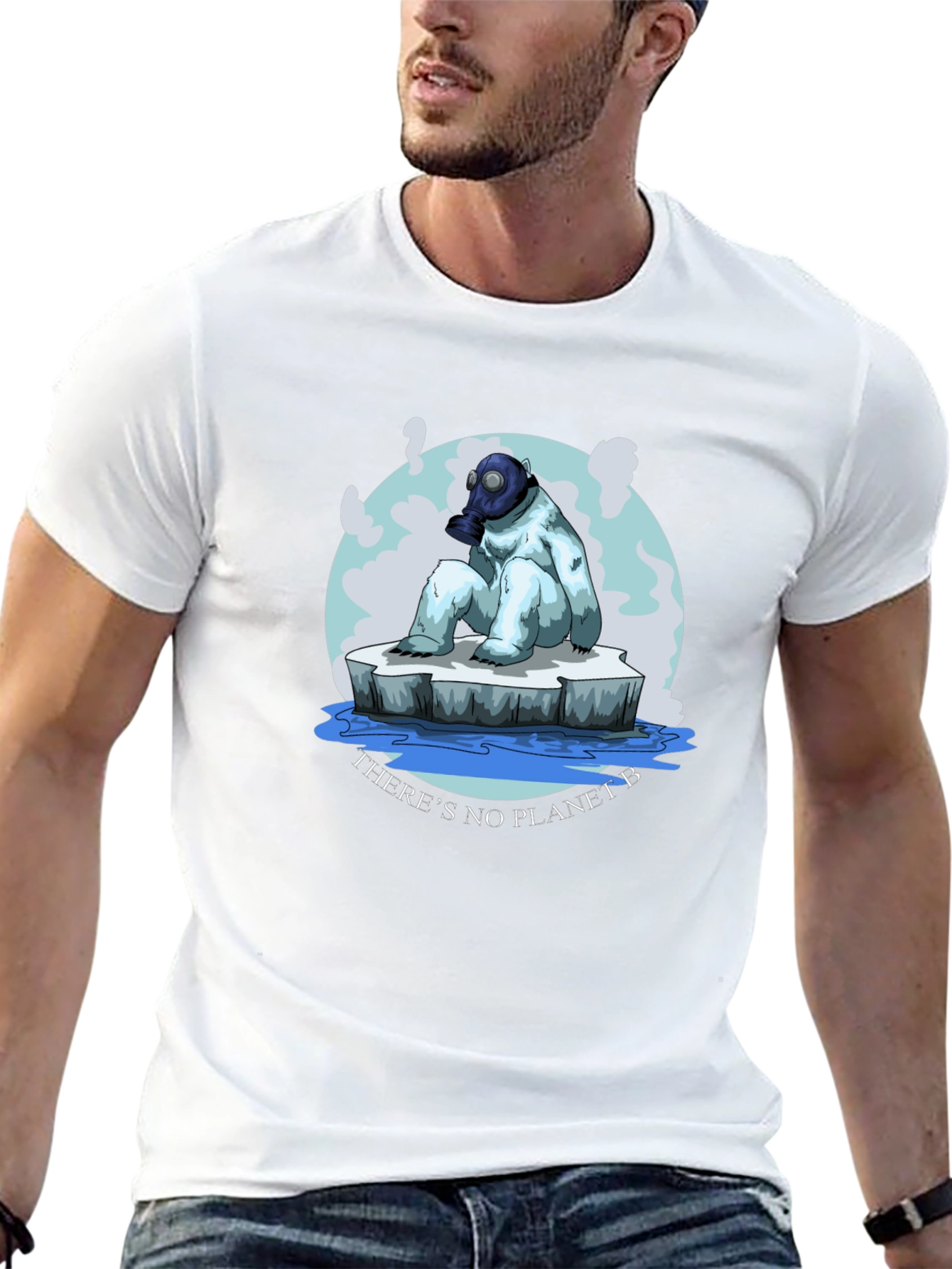 Global Warming T-Shirt - Polar Bear on Ice