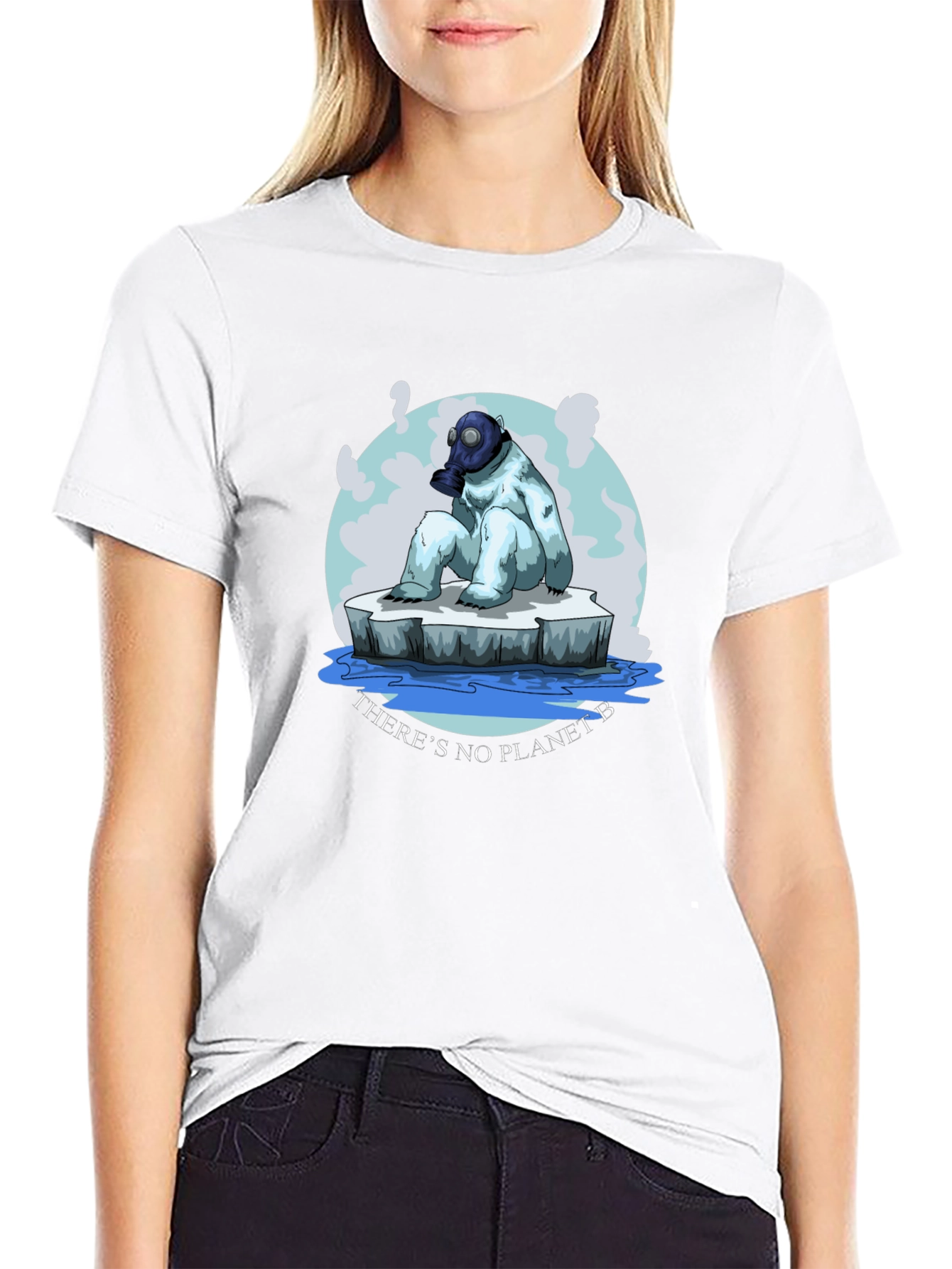 Global Warming T-Shirt - Polar Bear on Ice