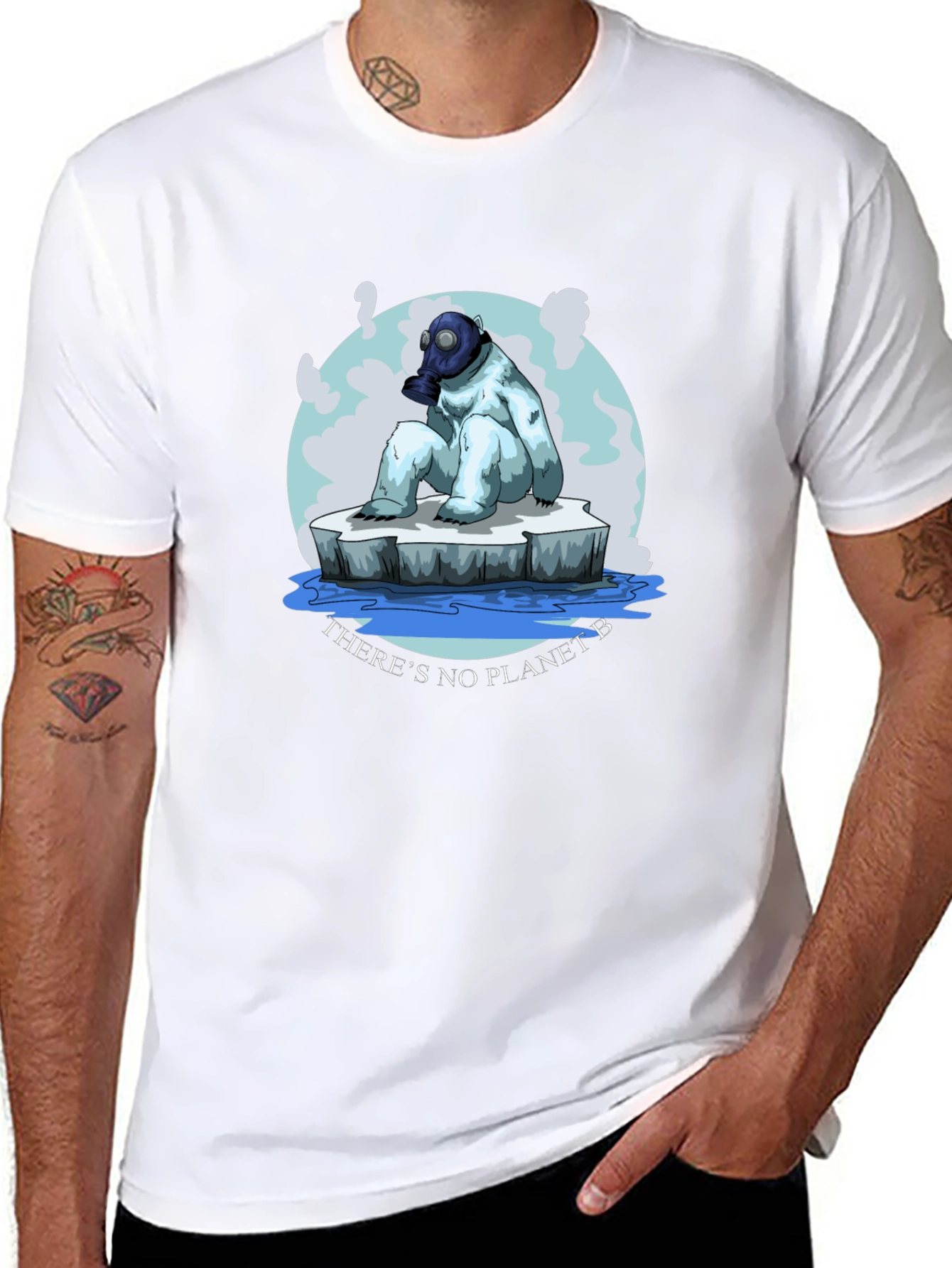Global Warming T-Shirt - Polar Bear on Ice