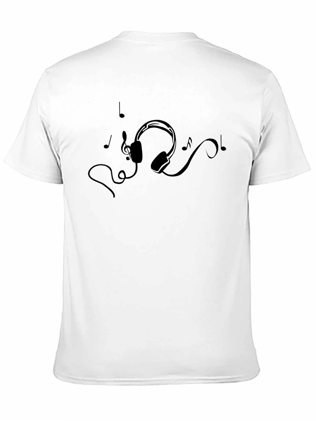 Music Lovers Tee: Headphones & Notes Graphic T-Shirt