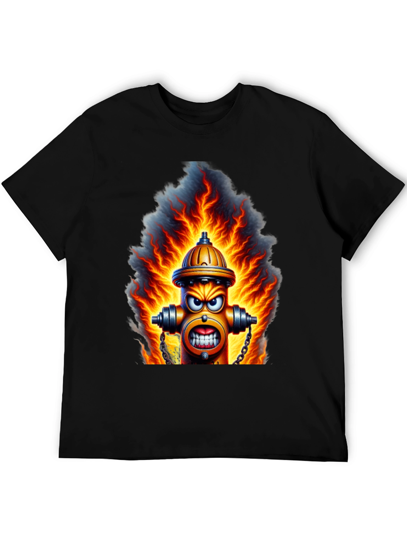 Fiery Hydrant Graphic Tee - Bold Streetwear
