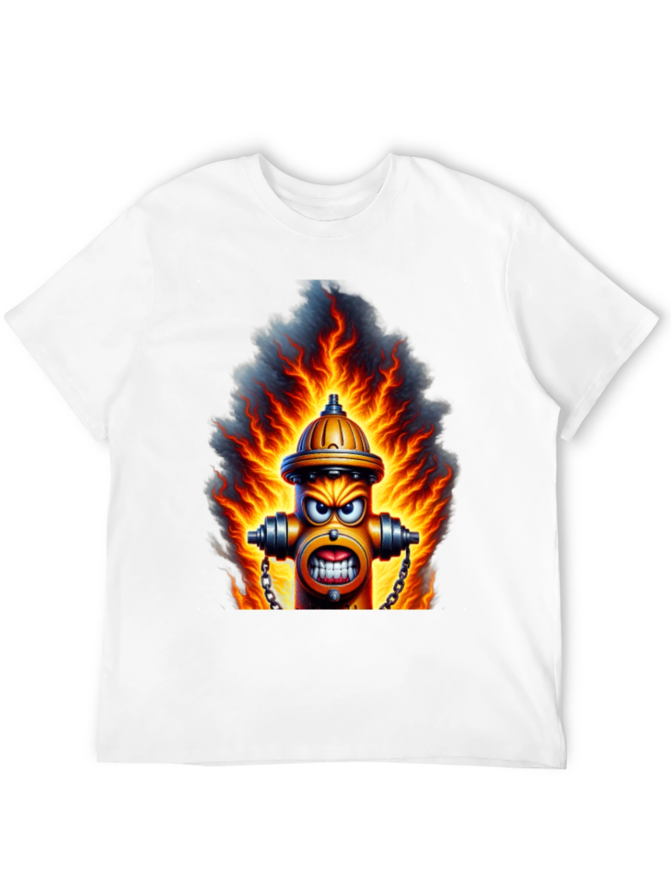 Fiery Hydrant Graphic Tee - Bold Streetwear