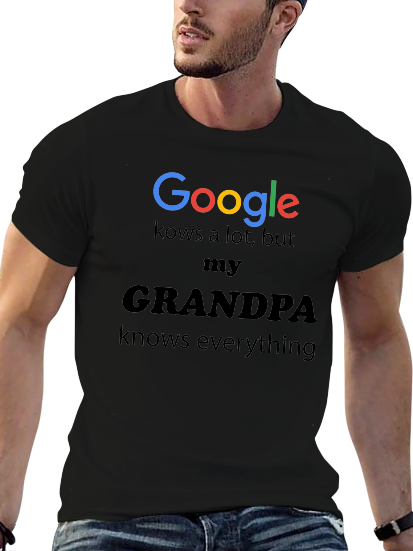 Google Grandpa T-Shirt - Knows Everything
