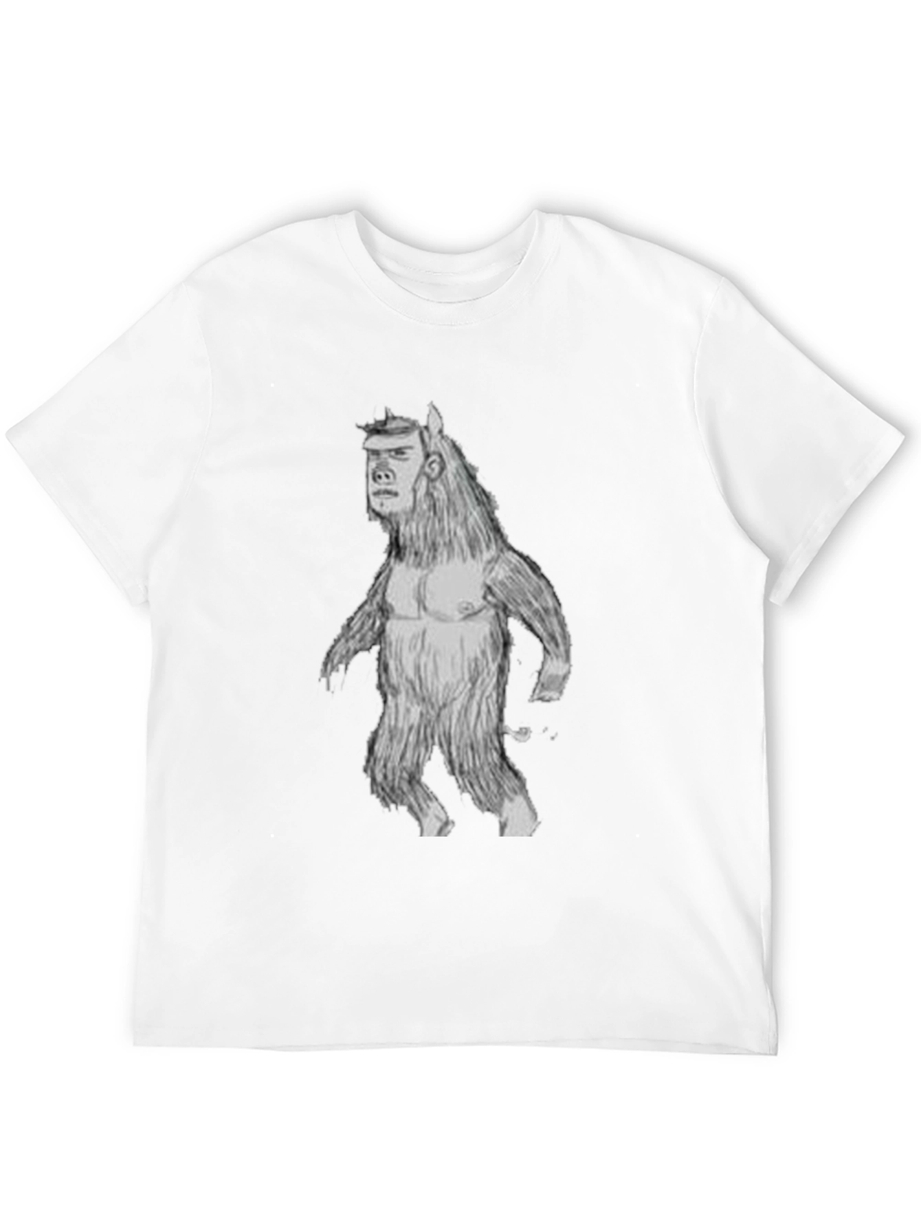 Mans Black T-Shirt with Monster Graphic