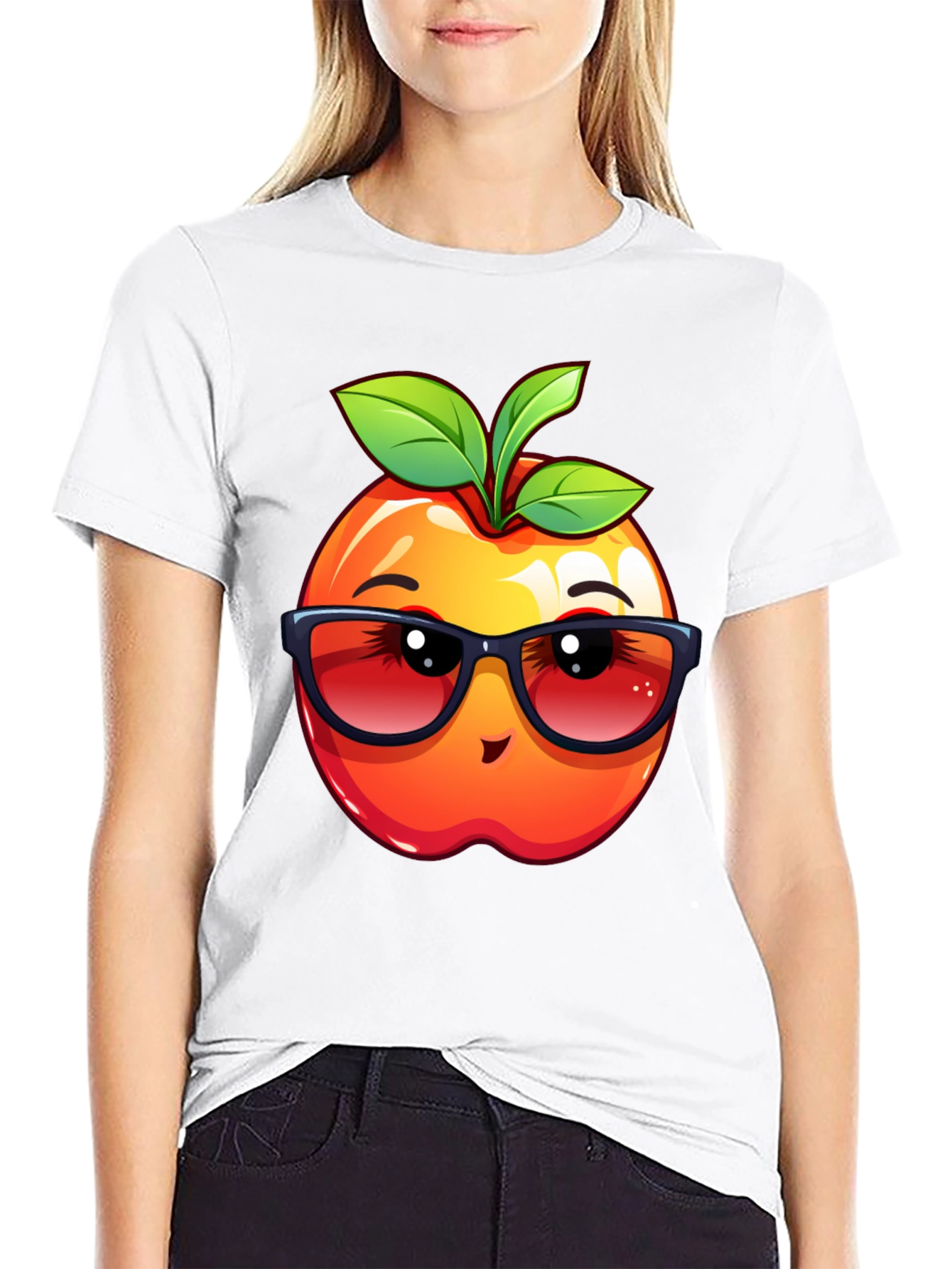 Cool Apple Graphic Tee - Fruit with Shades!