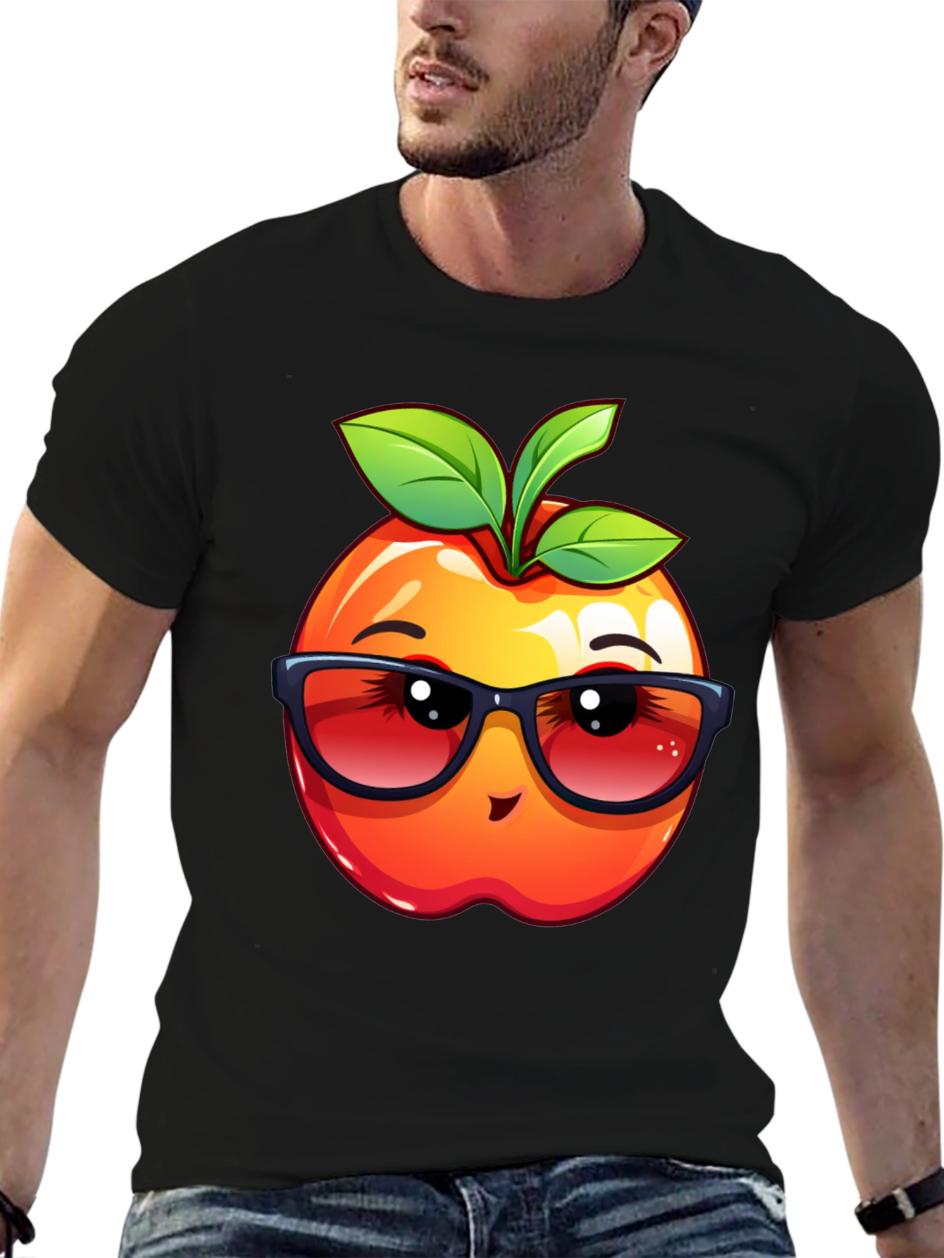 Cool Apple Graphic Tee - Fruit with Shades!