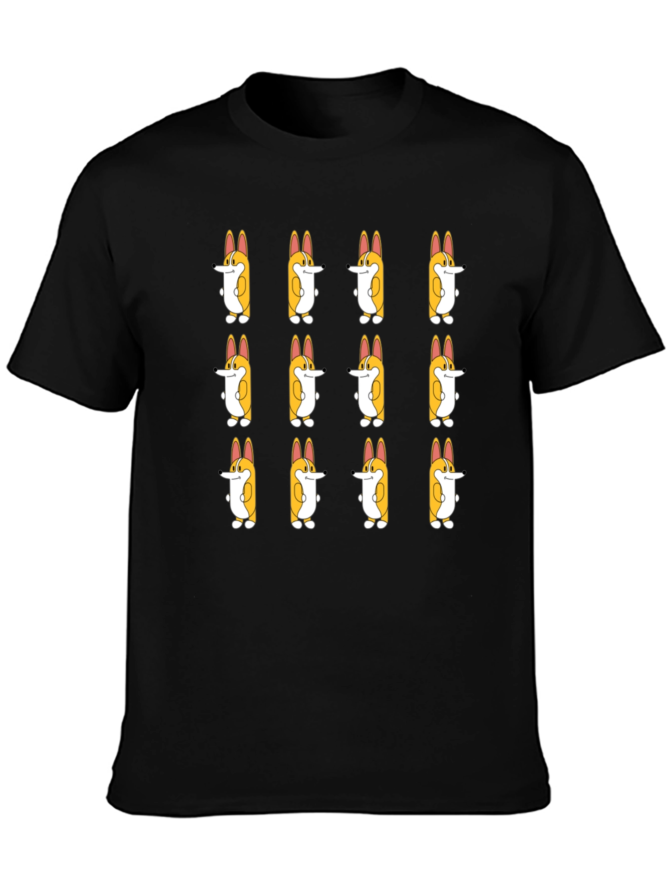 Corgi Cartoon Pattern Tee