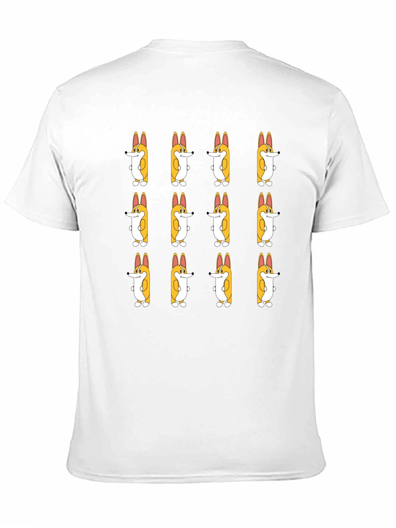 Corgi Cartoon Pattern Tee