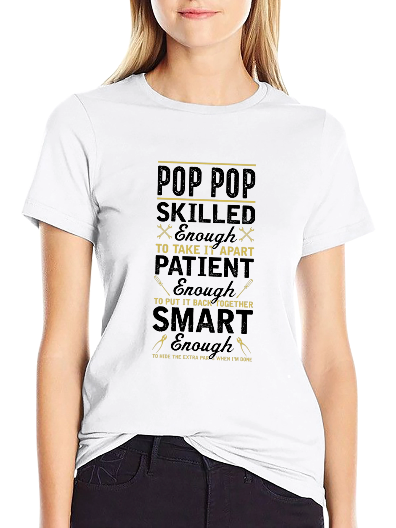 Pop Pop Skilled Funny Graphic T-Shirt