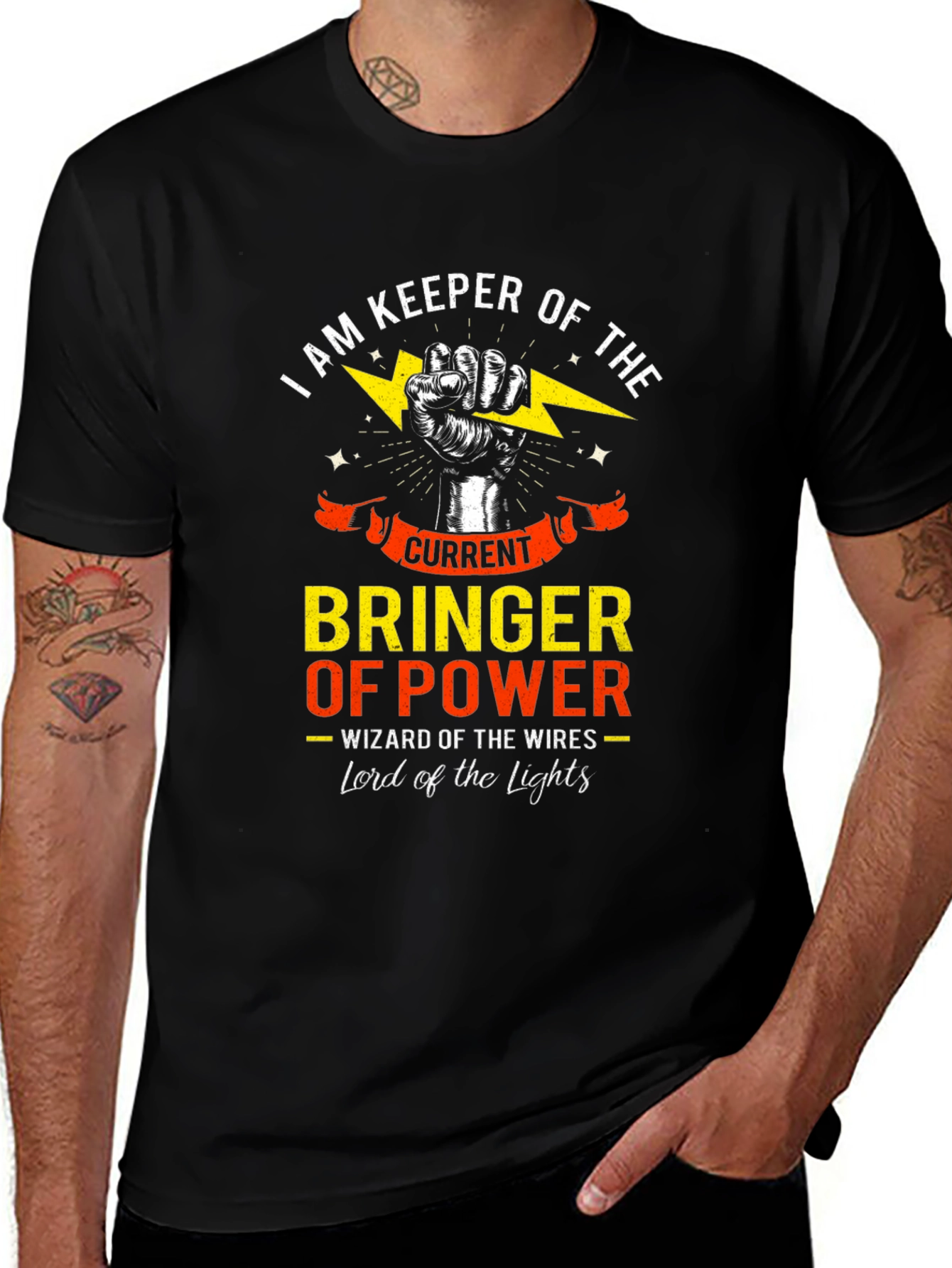 Keeper of the Current Power Electrician T-Shirt