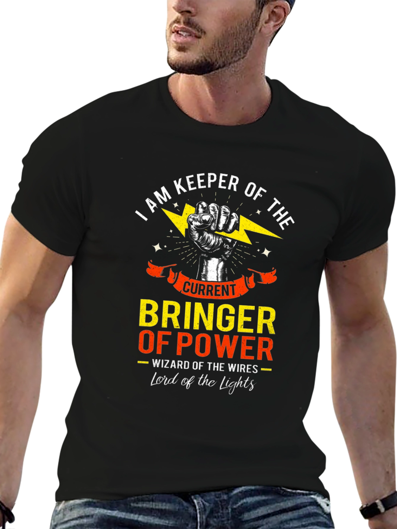 Keeper of the Current Power Electrician T-Shirt