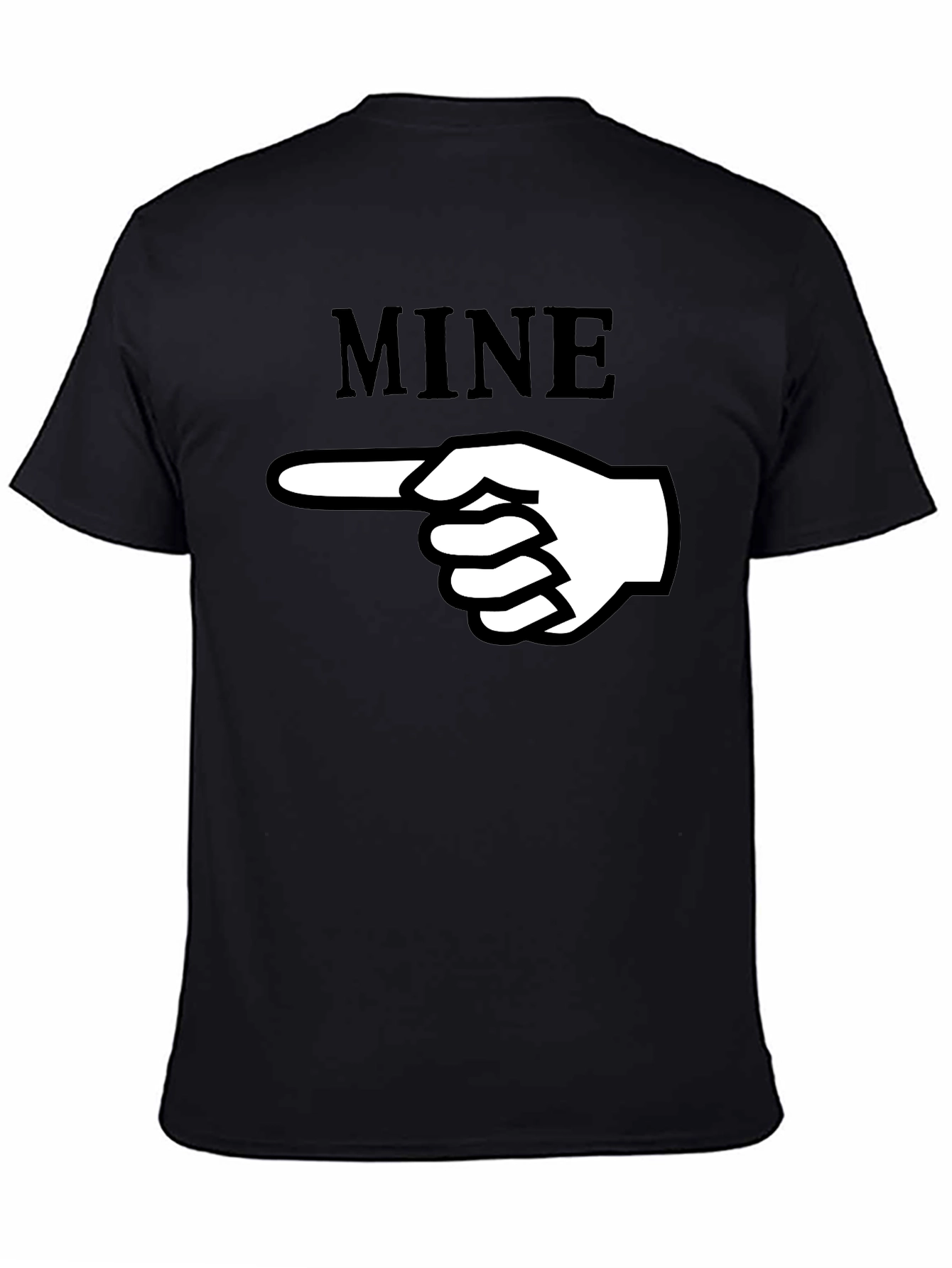 Funny MINE Pointing Hand Graphic T-Shirt