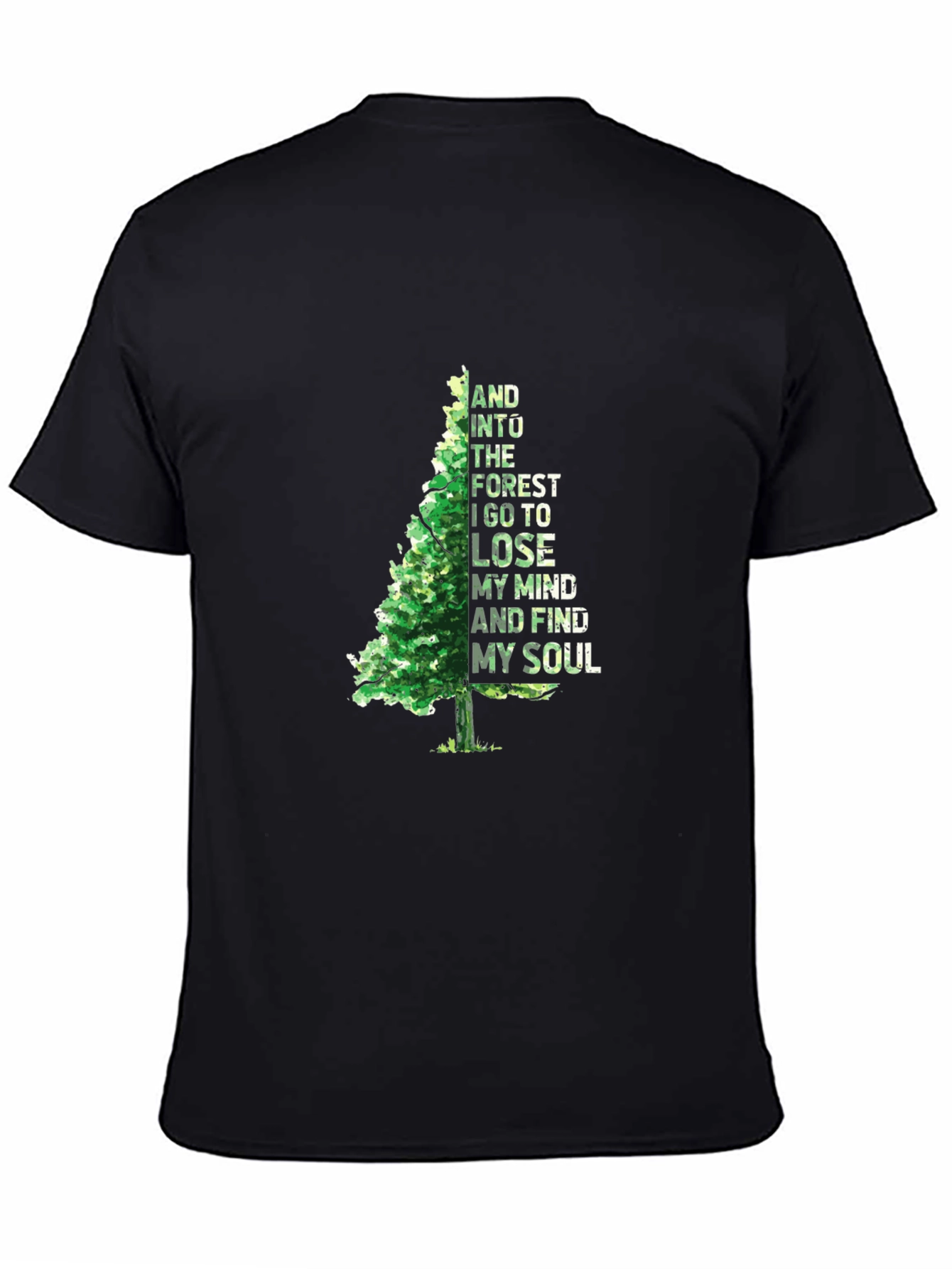 Nature Lovers Black T-Shirt - Forest & Soul
