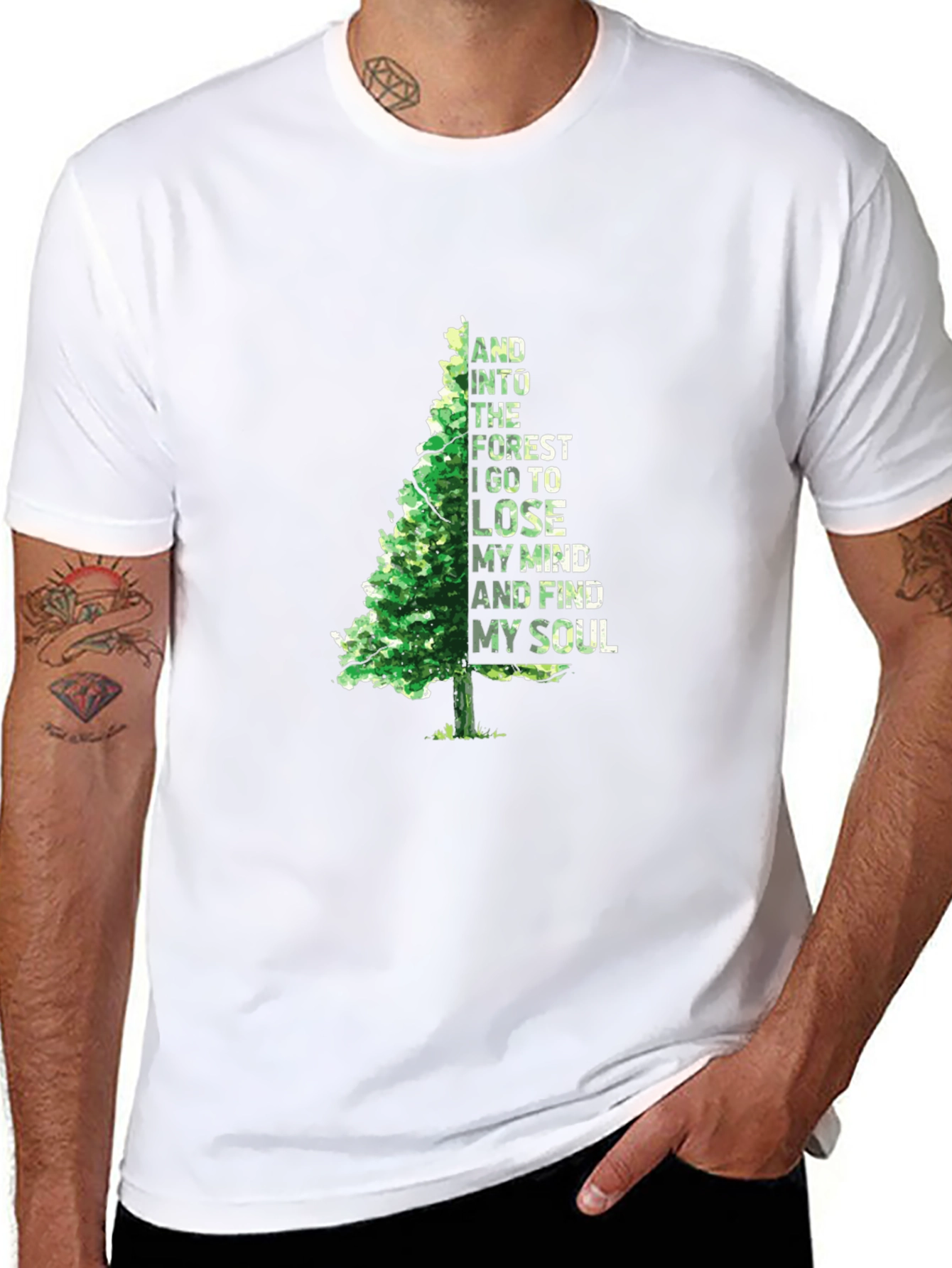 Nature Lovers Black T-Shirt - Forest & Soul