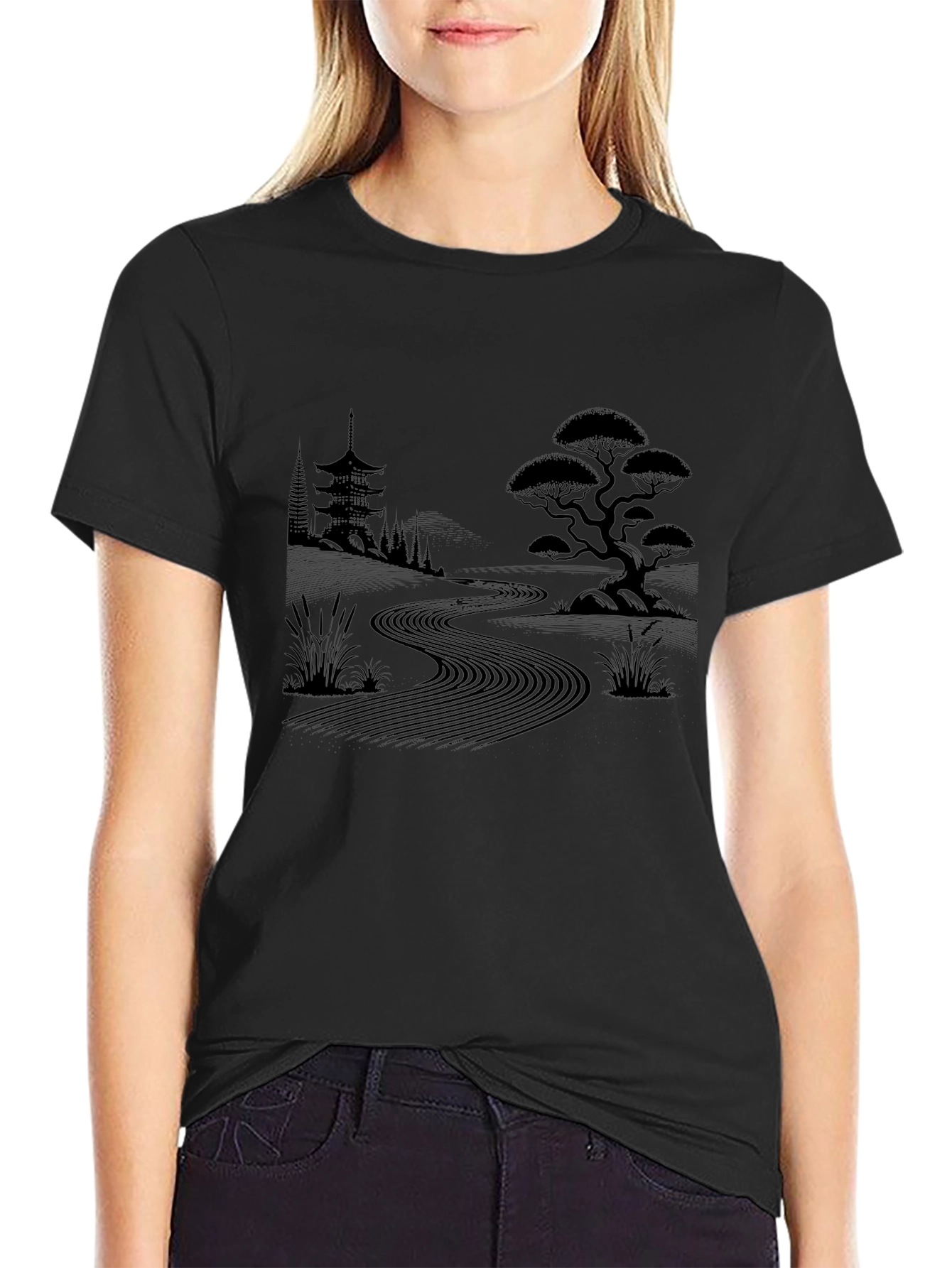 Zen Garden Black T-Shirt