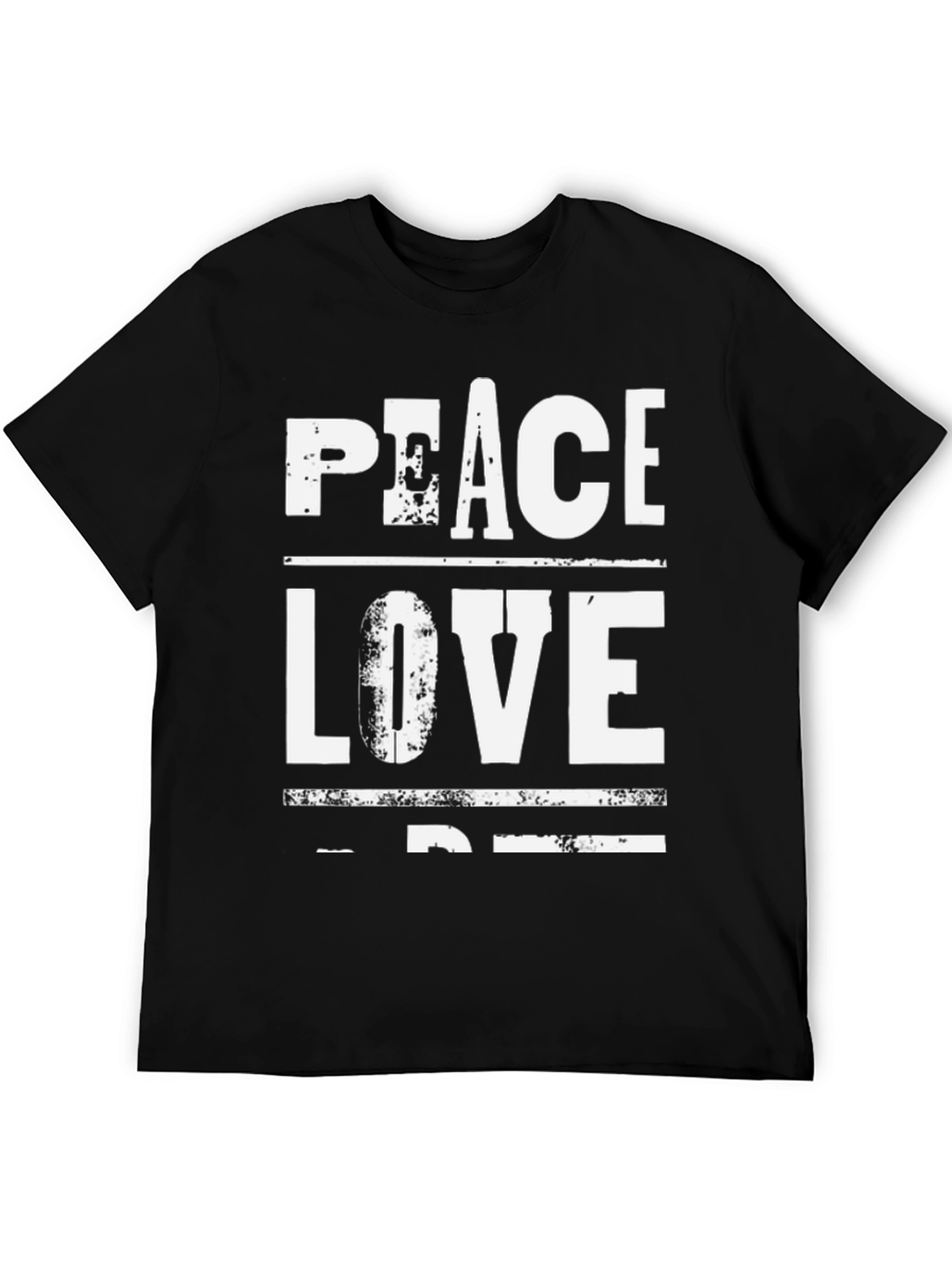 Peace Love Design Black T-Shirt