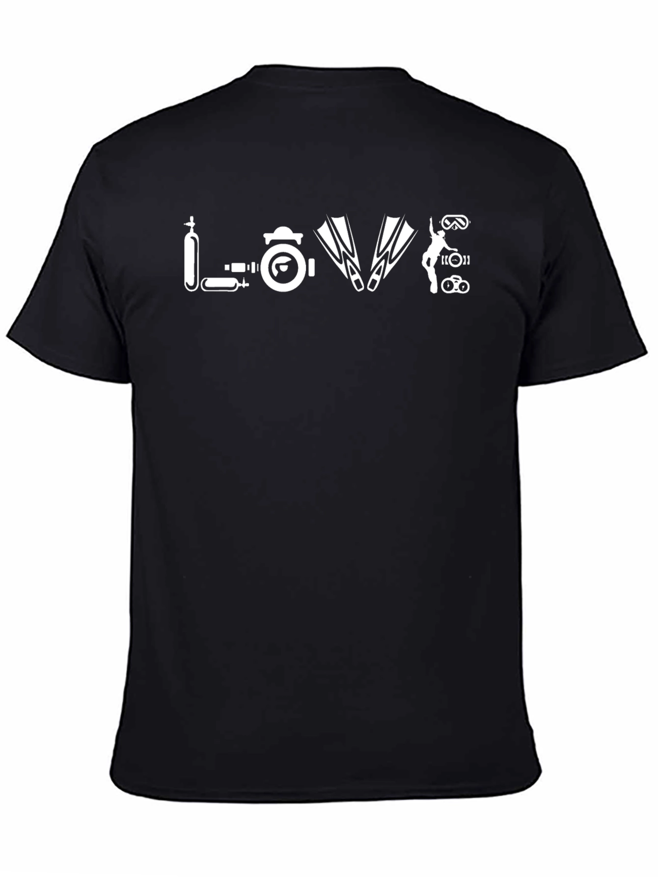 Diving Lovers Black T-Shirt