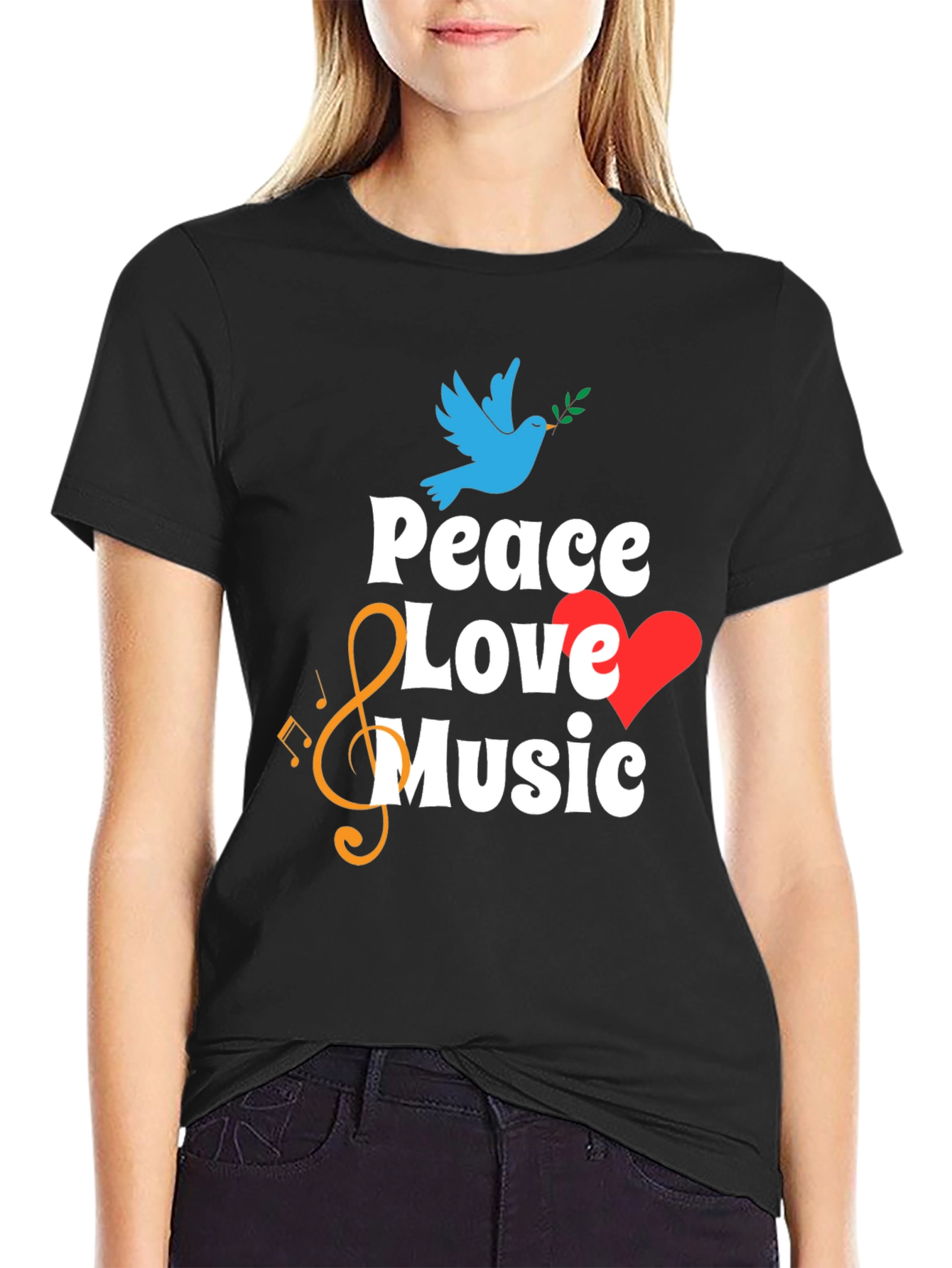 Peace Love Music Graphic Tee