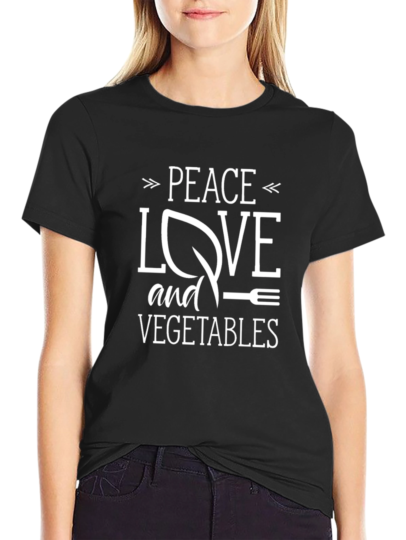 Peace Love and Vegetables T-Shirt Vegan Tee