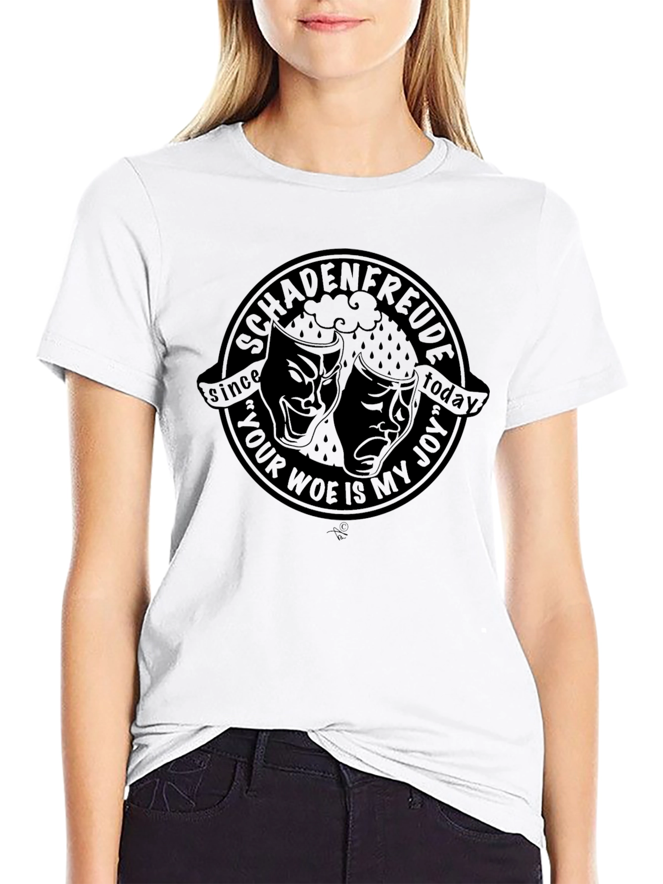 Schadenfreude Drama Masks Graphic T-Shirt